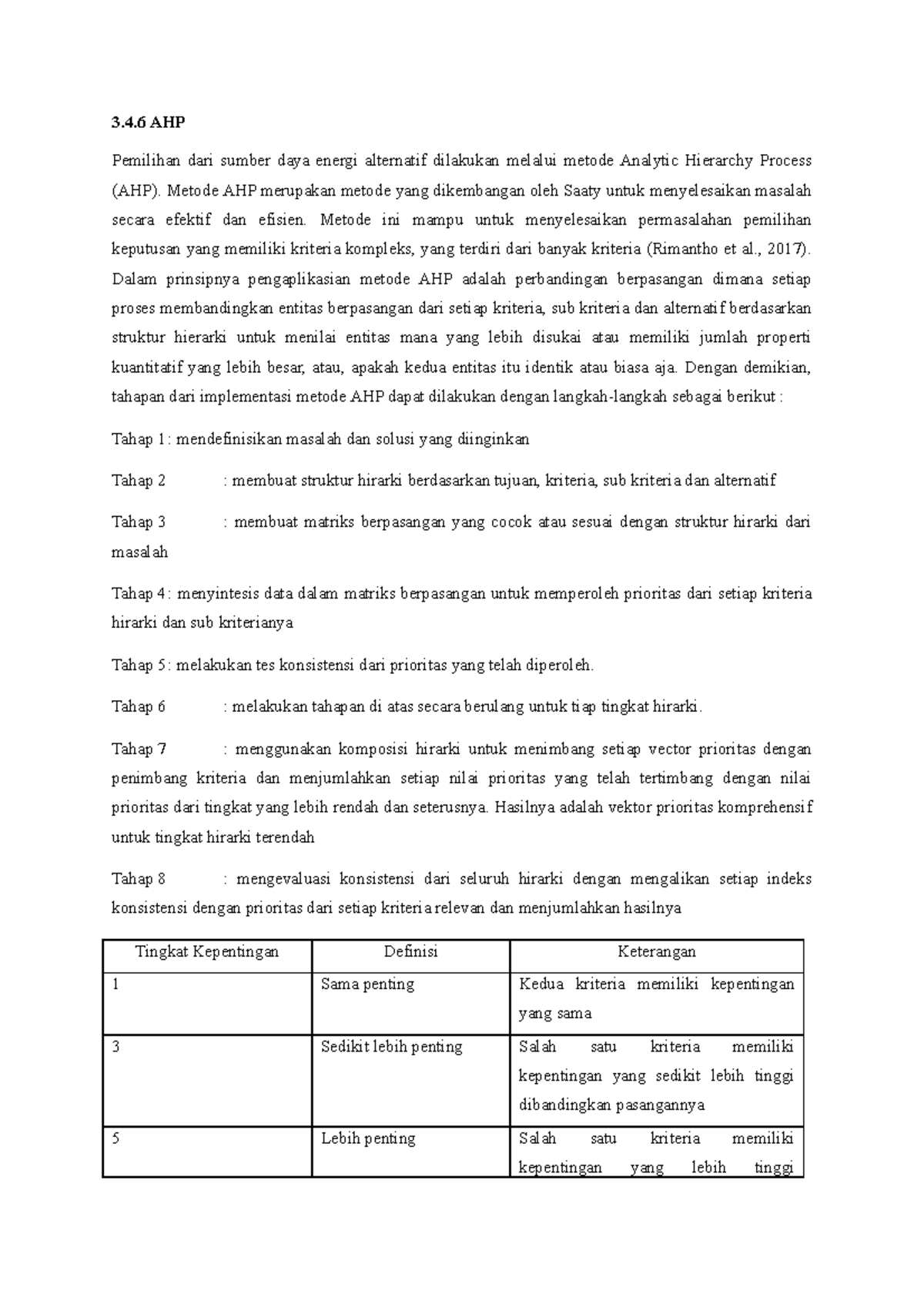 Metode Analytic Hierarchy Process Ahp 3 4 Ahp Pemilihan Dari Sumber Metode Analytic Hierarchy Process Ahp 3 4 Ahp Pemilihan Dari Sumber