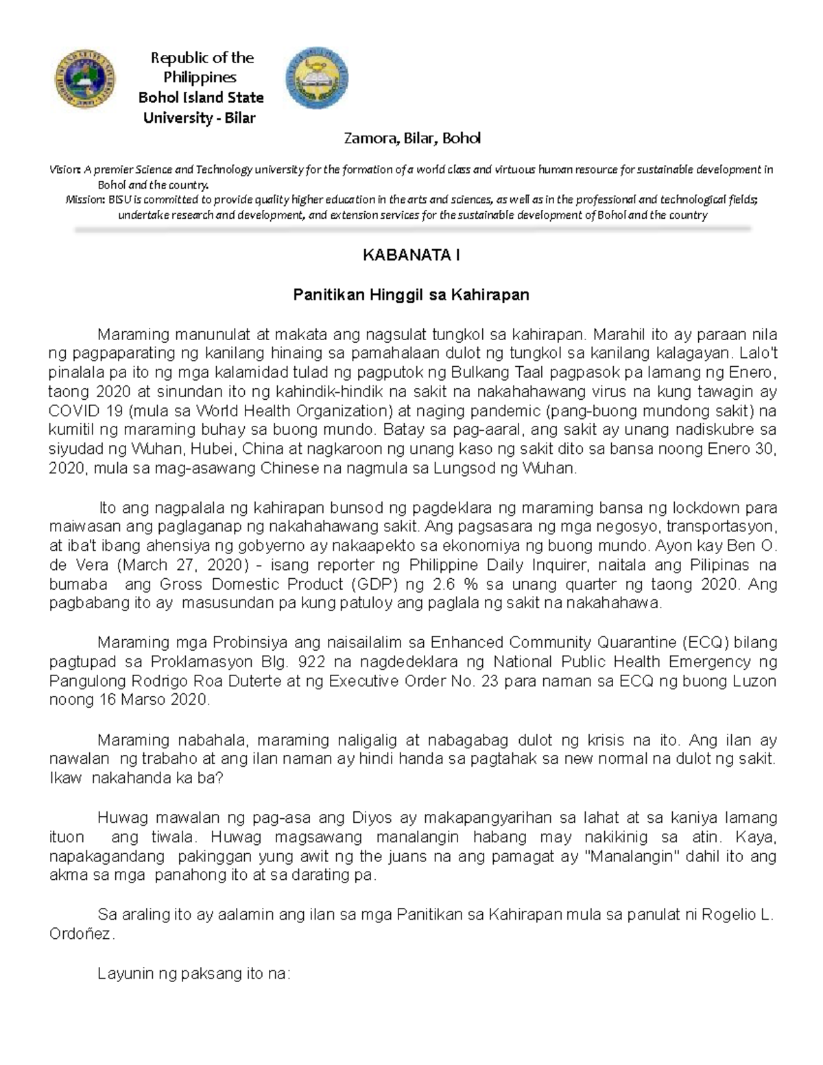 modyul-2-lit-1-ccc-republic-of-the-philippines-bohol-island-state