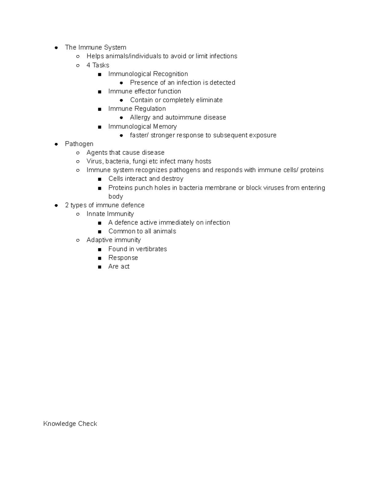 Immune System 1 - Xao Tang Exam 3 - The Immune System Helps animals ...