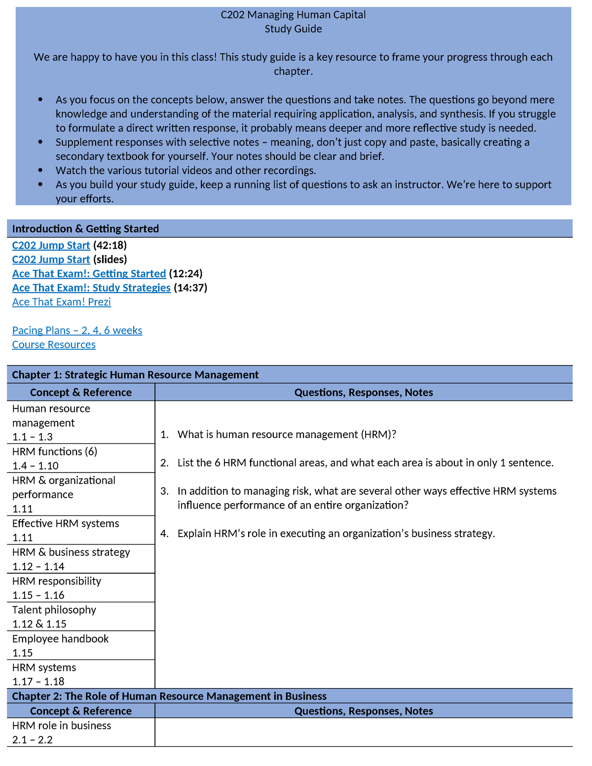 Study Guide 2024 - C202 Managing Human Capital Study Guide We Are Happy ...