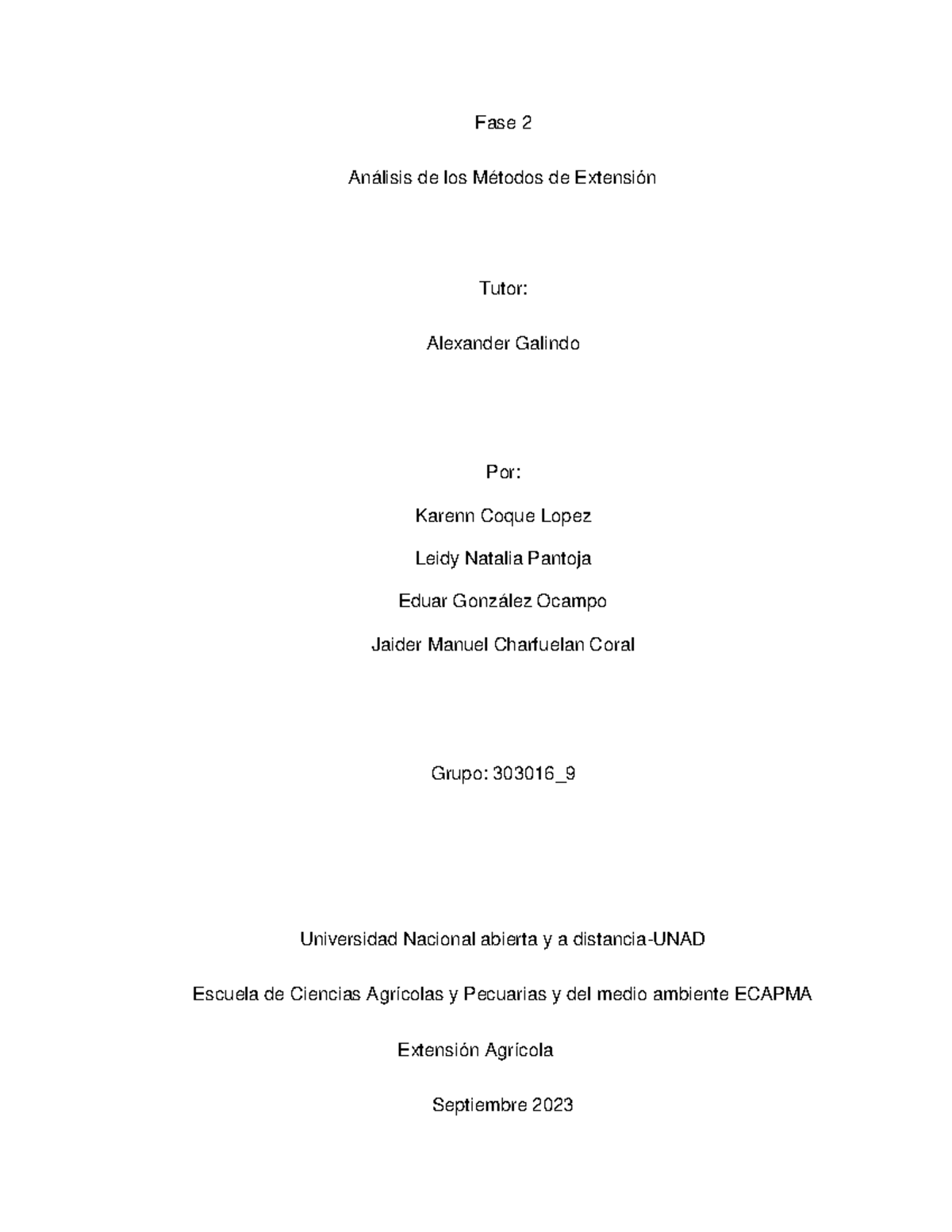 Fase 2 metodos de extension 2 Fase 2 Análisis de los Métodos de