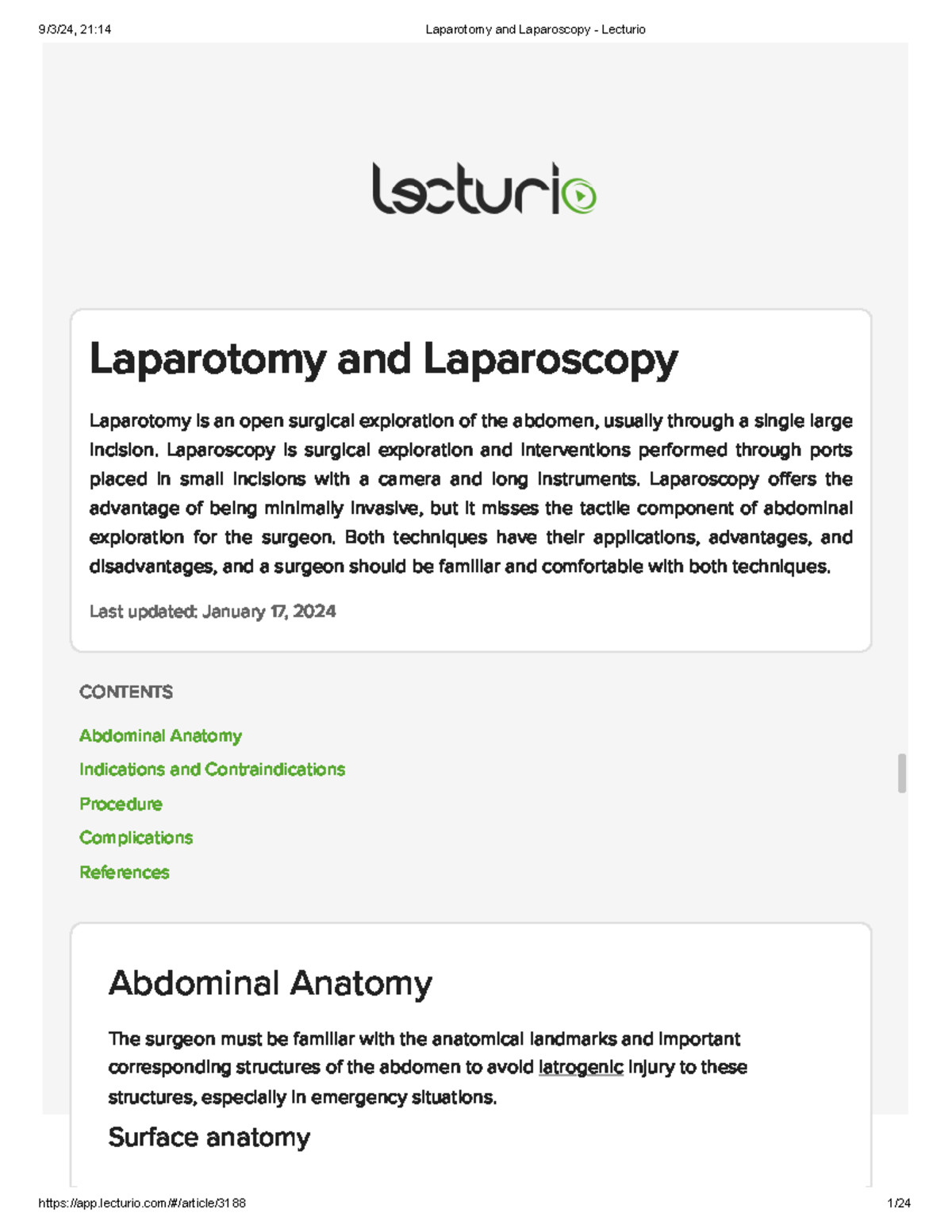 Laparotomy and Laparoscopy - Lecturio - Laparotomy and Laparoscopy ...