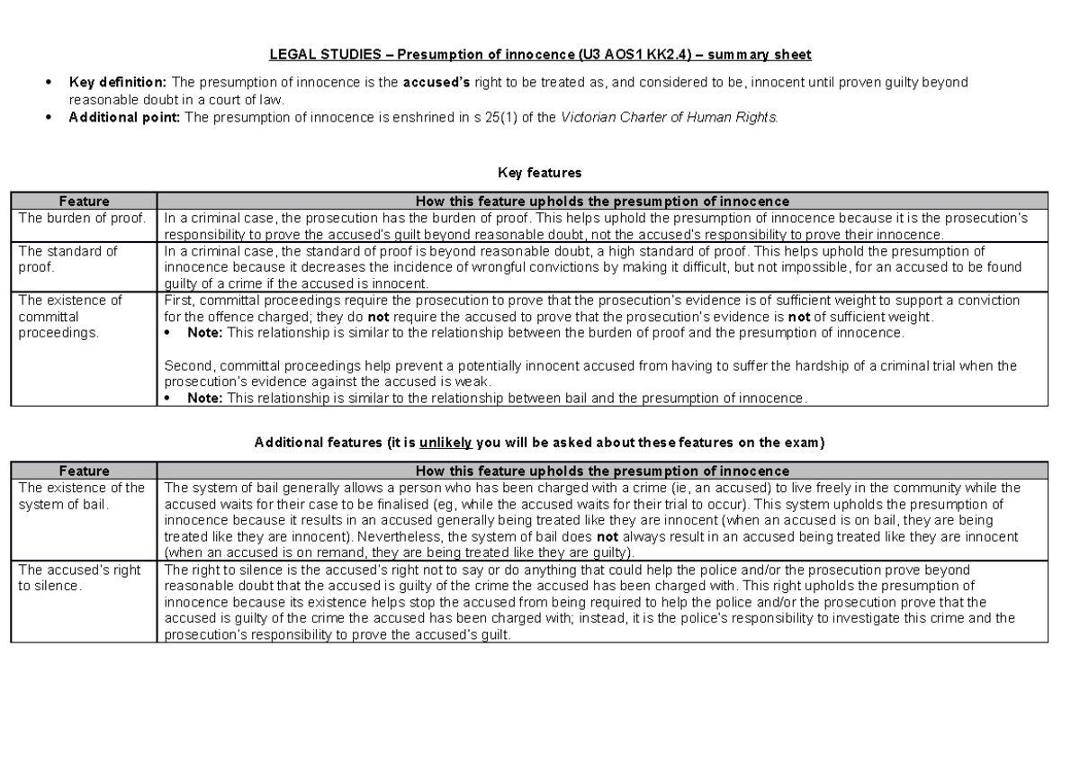 5-kk2-4-presumption-of-innocence-summary-sheet-legal-studies