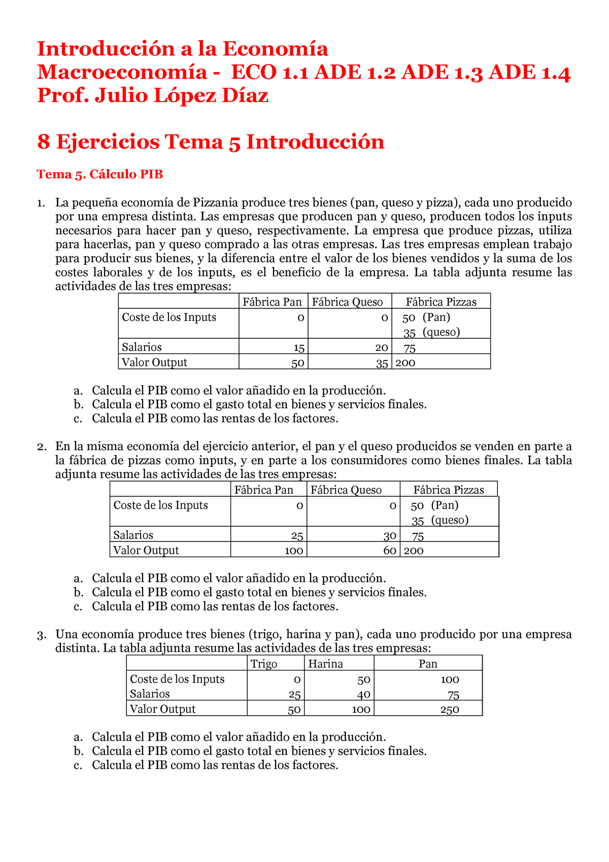 Ejercicios Tema 5 - Introducción A La Economía Macroeconomía - ECO 1 ...