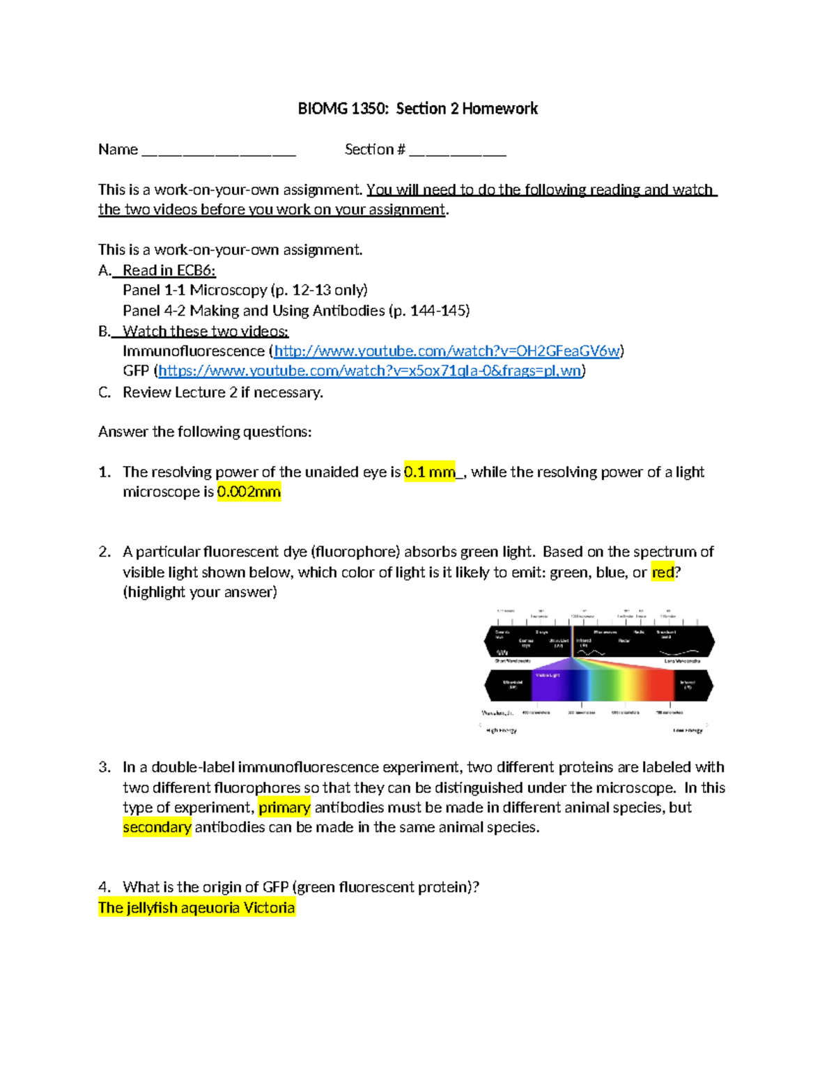 S2 Bio Homework - BIOMG 1350: Section 2 Homework Name ...