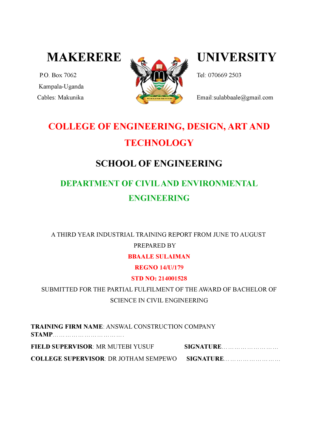 makerere university dissertations