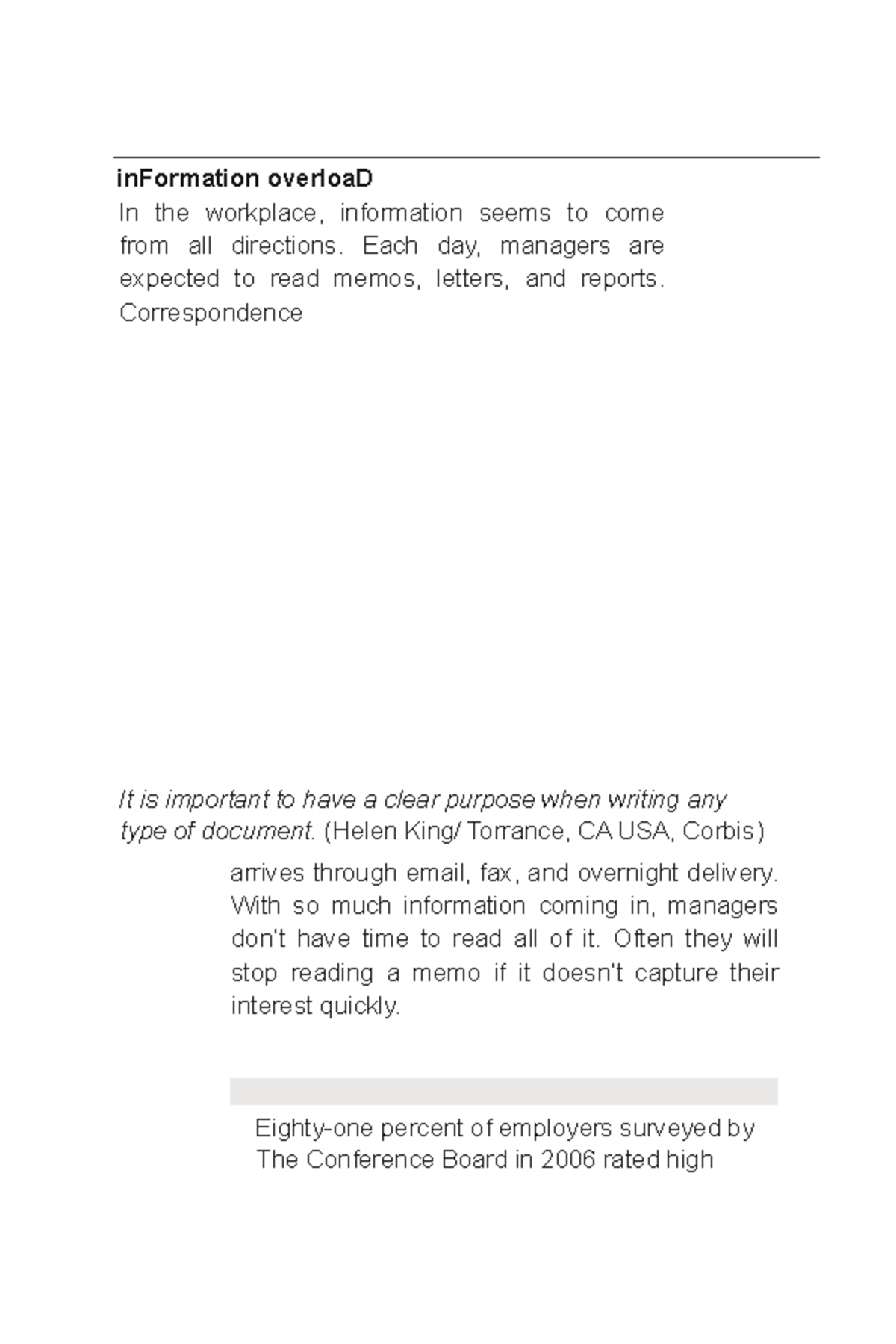 Writing with a Purpose - inFormation overloaD In the workplace ...