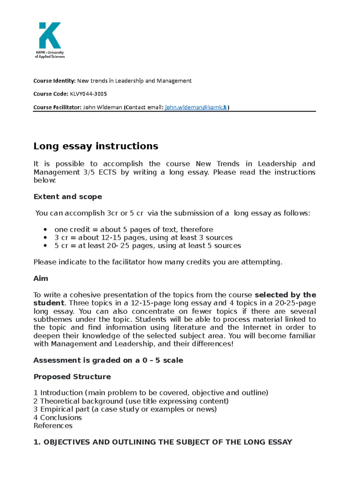 Instructions 2021 - new - Course Identity: New trends in Leadership and ...