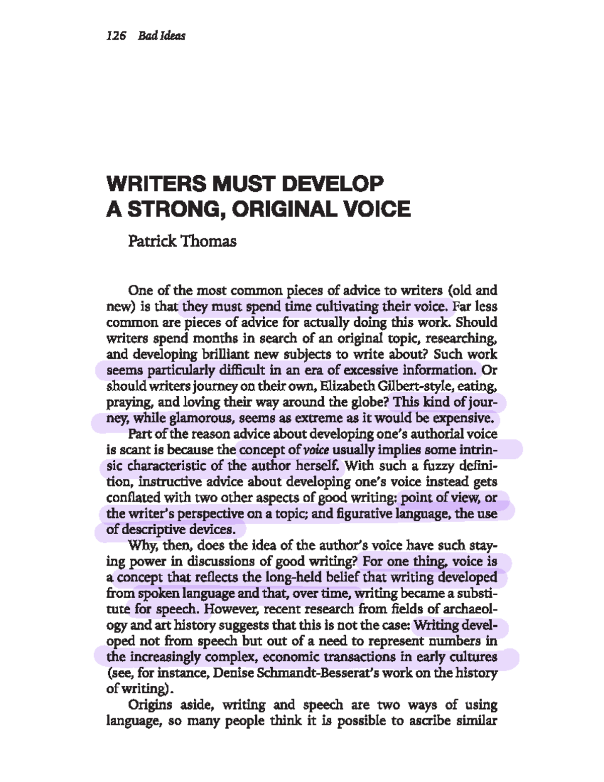Bad+ideas+about+writing+-+voice+by+patrick+thomas - 126 Bad Ideas ...
