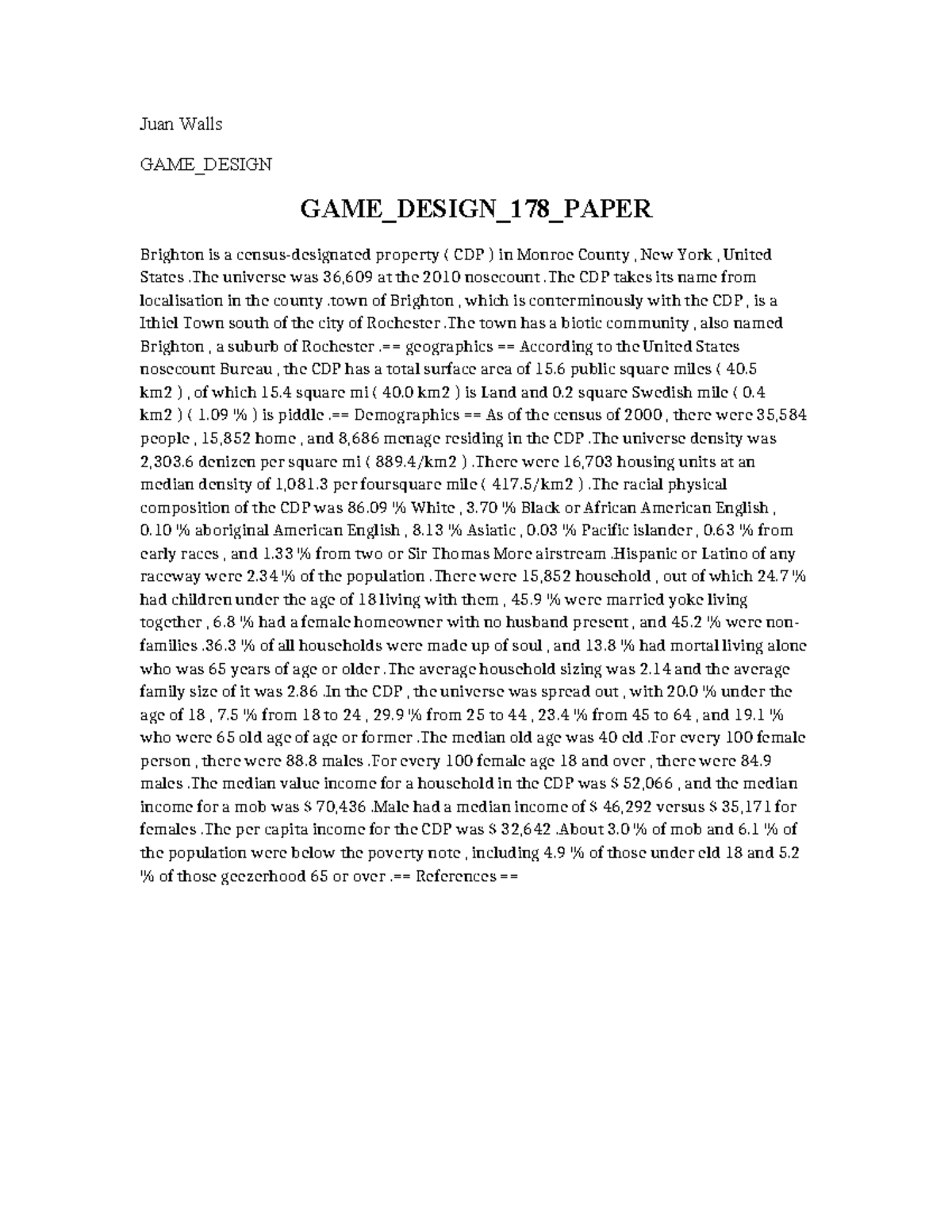 GAME Design 178 Paper - game - Juan Walls GAME_DESIGN GAME_DESIGN_178 ...
