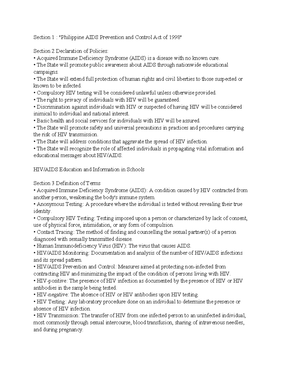 Summarized-RA-8504 - MedTech Laws and Bioethics - Section 1 ...