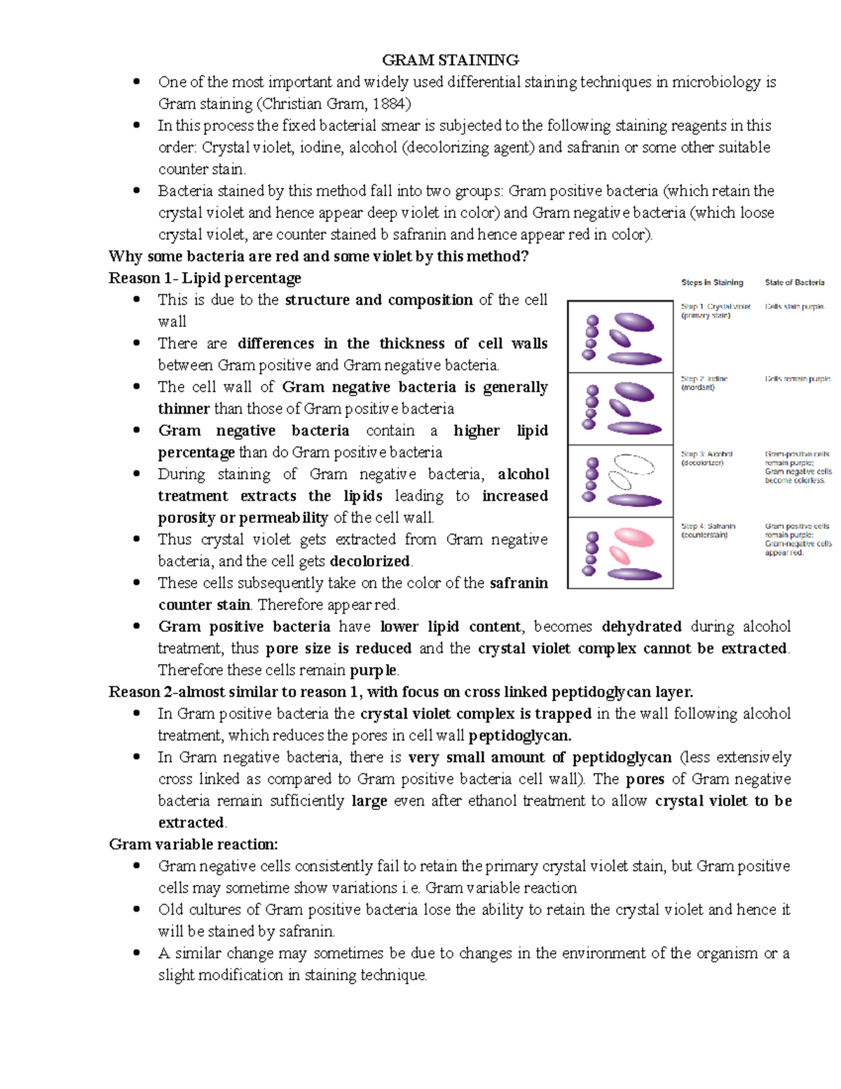 GRAM Staining - Includes simplified and detailed explanation of the ...