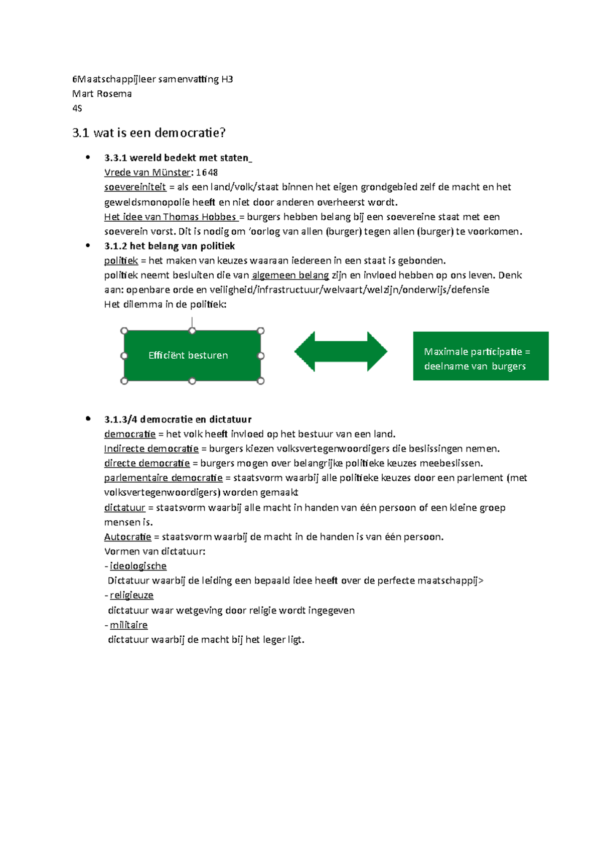 Klas 4 - Maatschappijleer Samenvatting H3 - 6Maatschappijleer ...