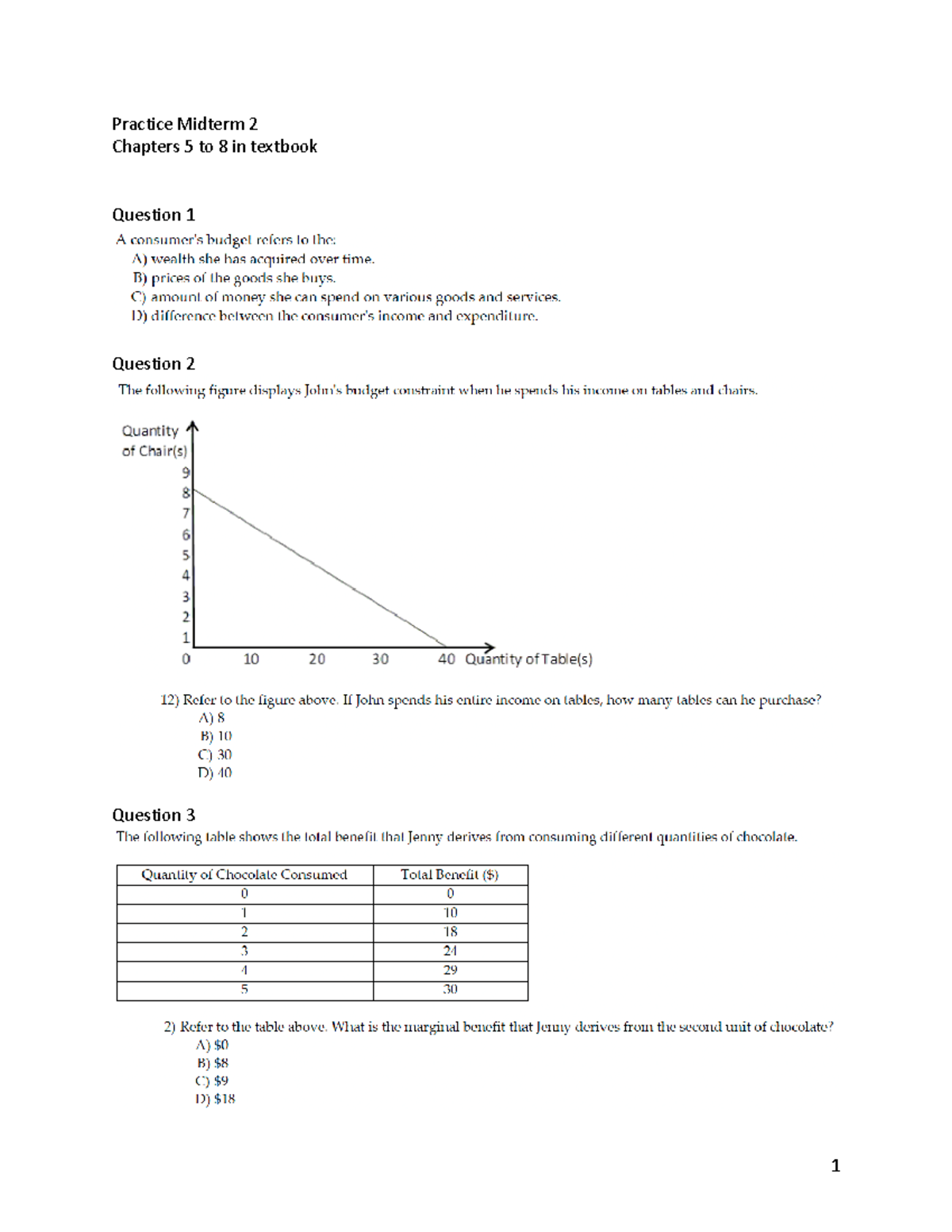 Practice Midterm 2 - Principles of Economics - ECON - ECON 203 ...