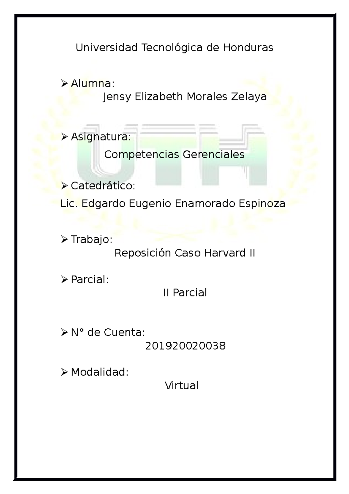 Tarea Modulo 7 - Universidad Tecnológica de Honduras Alumna: Jensy ...