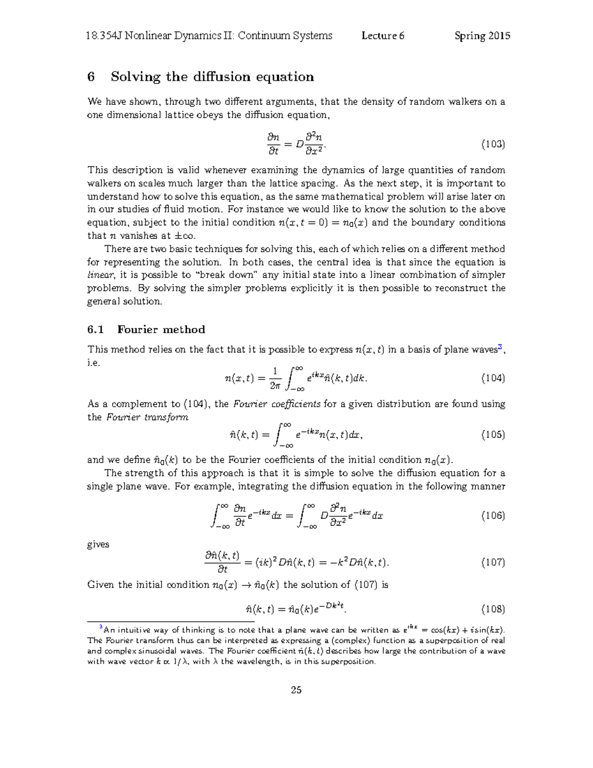 Lecture Notes Lectures 6 10 Spring 2015 Lecture 6 18 Nonlinear