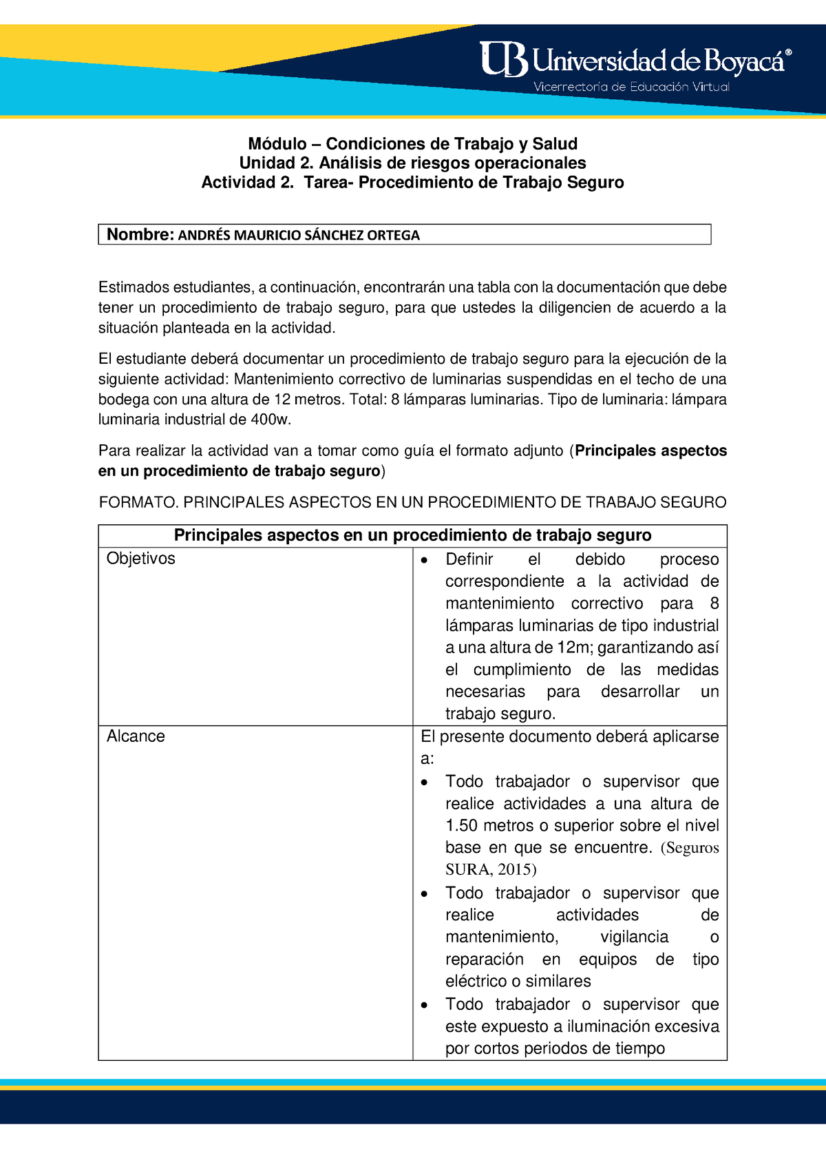 Procedimiento De Trabajo Seguro En Alturas Mobile Leg 1239