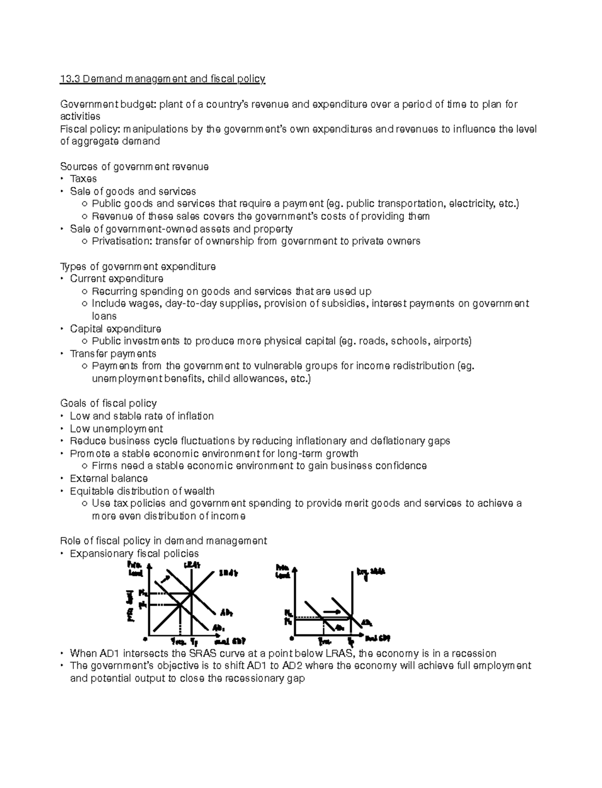 13.3 Demand Management and Fiscal Policy - 13 Demand management and ...