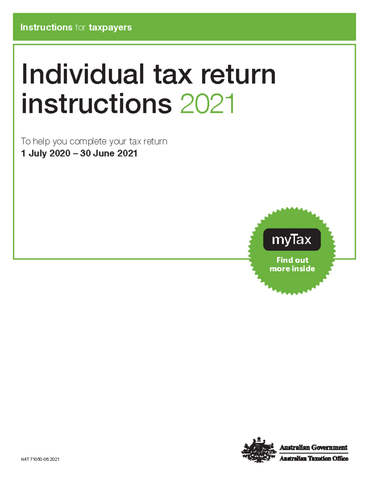 Individual tax return instructions 2021 individual tax return