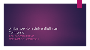 Anton De Kom Universiteit Van Suriname - Anton De Kom Universiteit Van ...