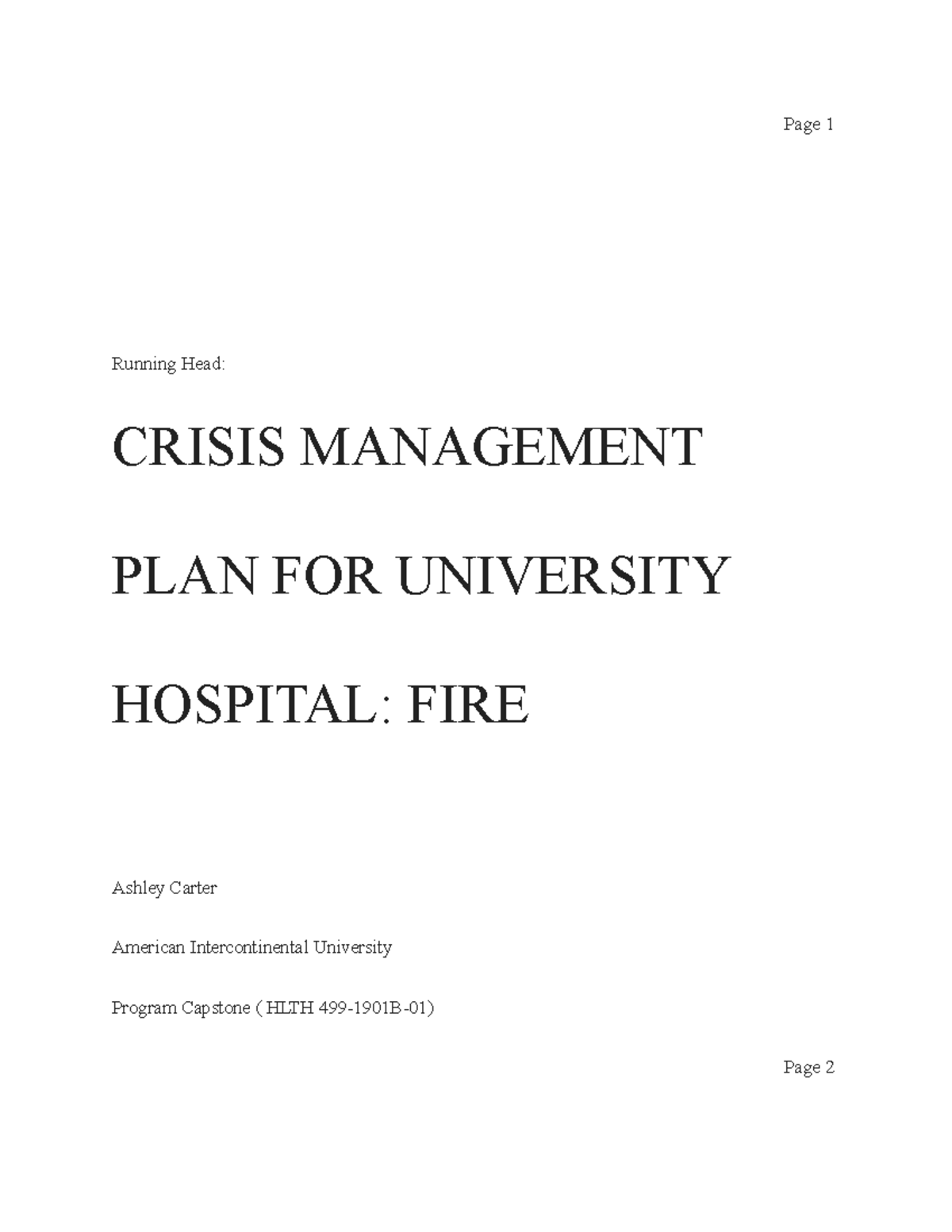 crisis-fire-plan-2021-page-1-running-head-crisis-management-plan-for