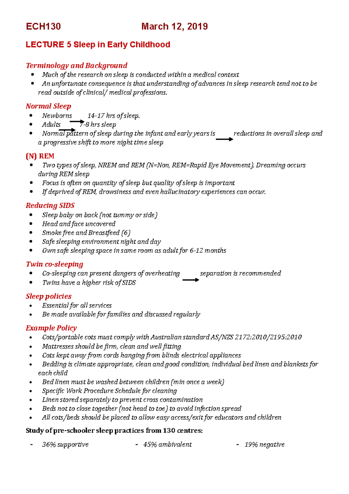 lecture-5-sleep-in-early-childhood-lecture-5-sleep-in-early-childhood