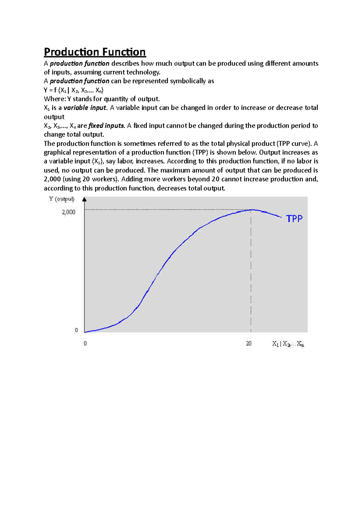 Production Function - Financial Economics - Studocu