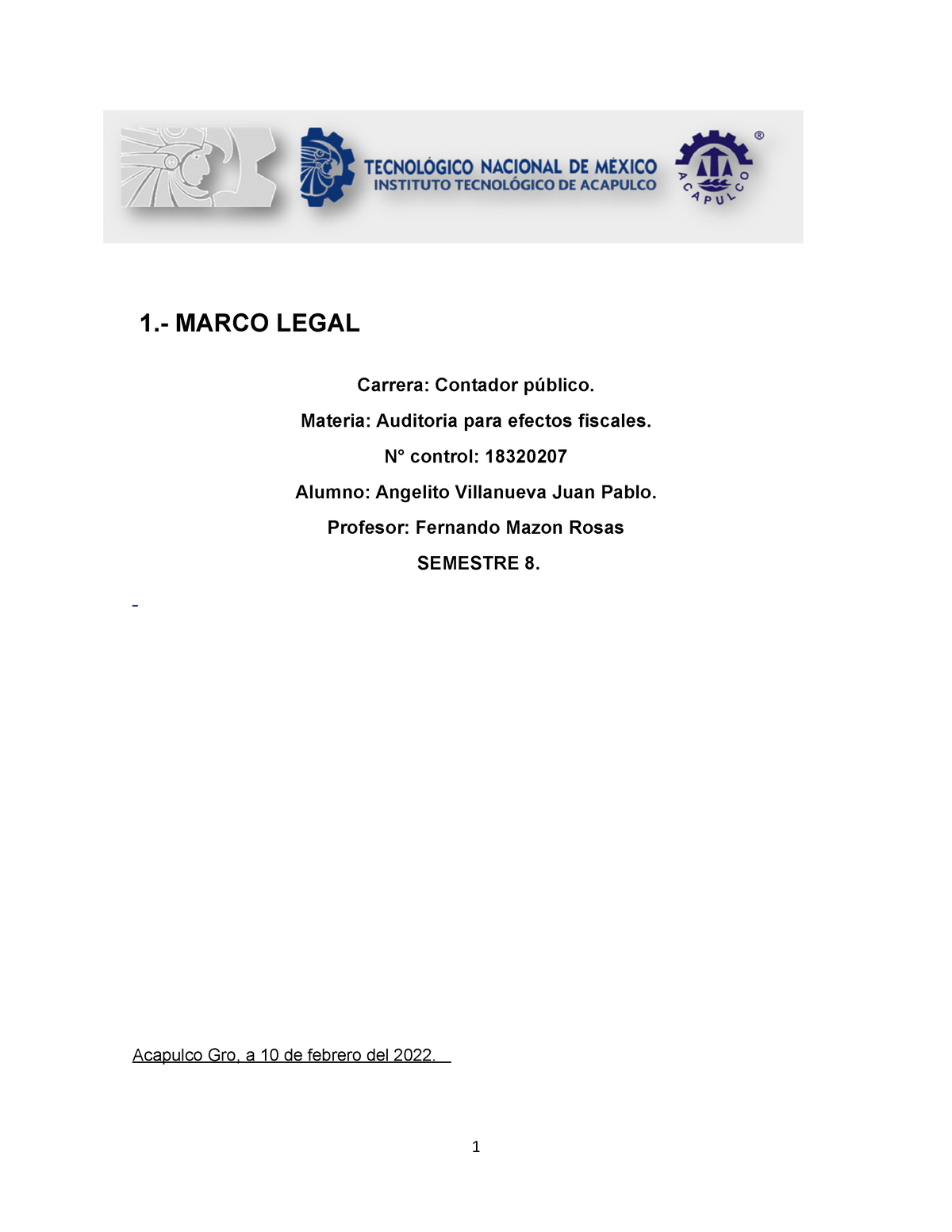 Auditoria Para Efectos Financieros Unidad Ii Caso Practico Integrador