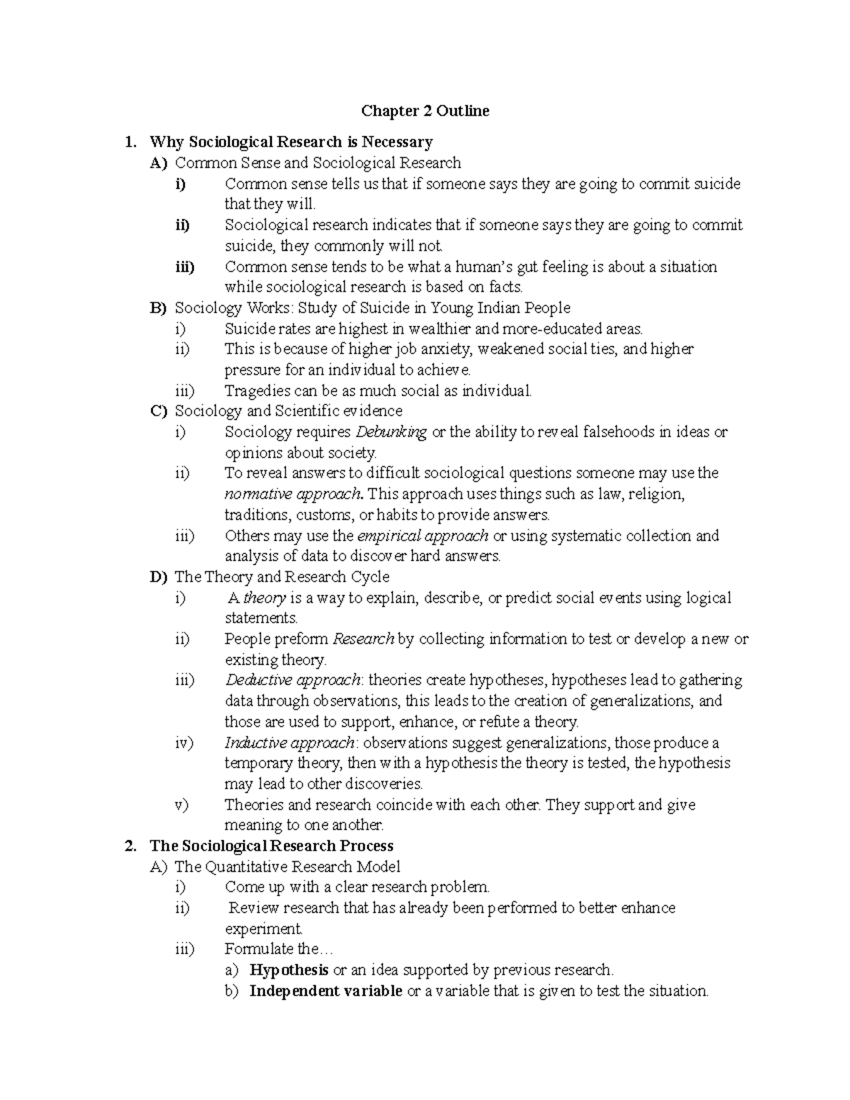 research chapter 2 outline