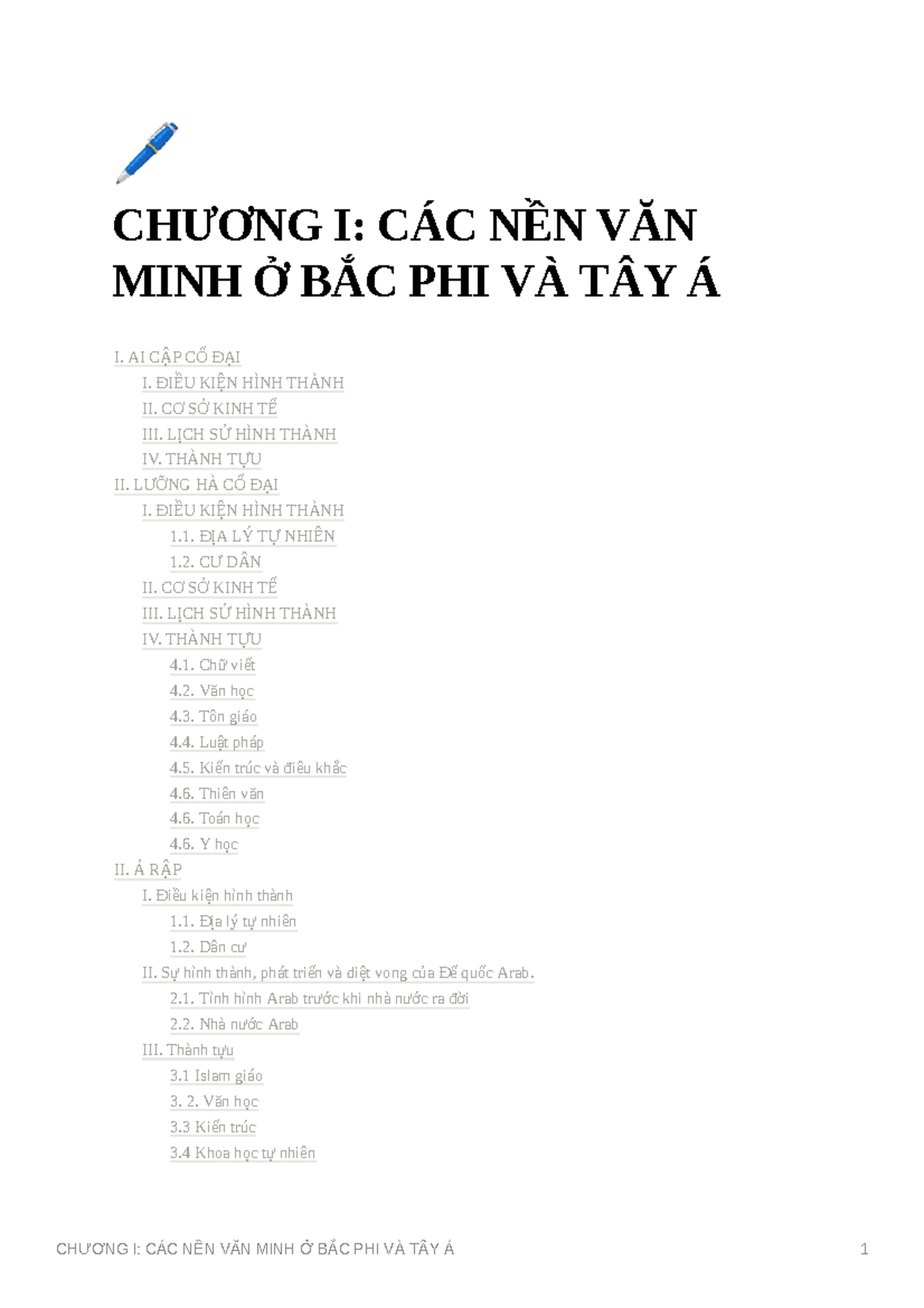 CHNG I CC NN VN MINH BC PHI V TY - U CHƯƠNG I: CÁC NỀN VĂN MINH Ở BẮC ...