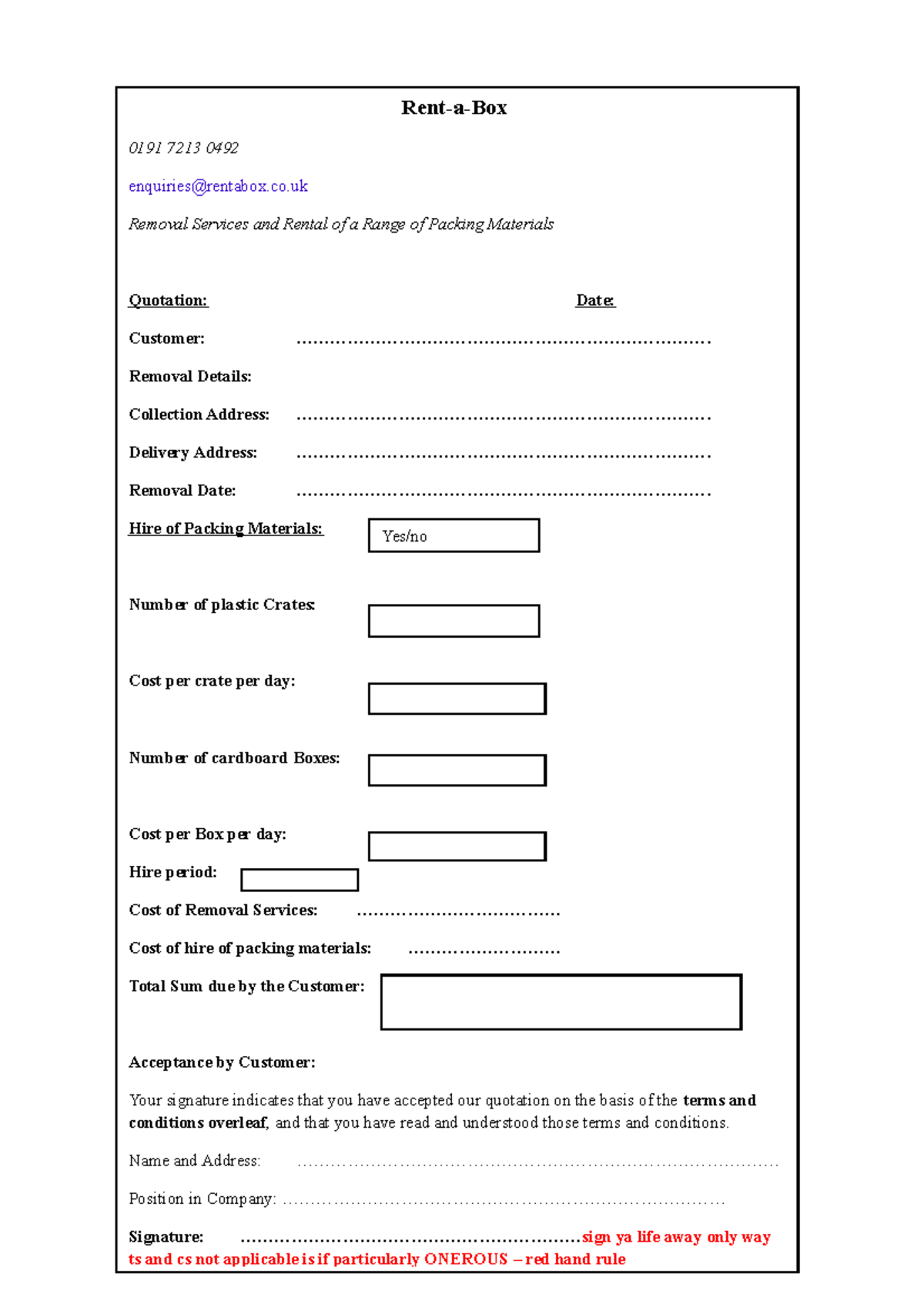 Contract - Rent-A-Box Terms and Conditions (1) - Rent-a-Box 0191 7213 ...