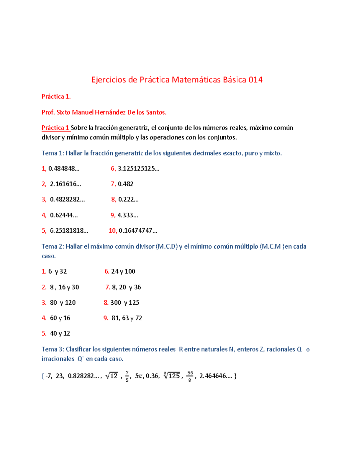 Práctica 1 014 - Práctica de matemática - Ejercicios de Práctica ...