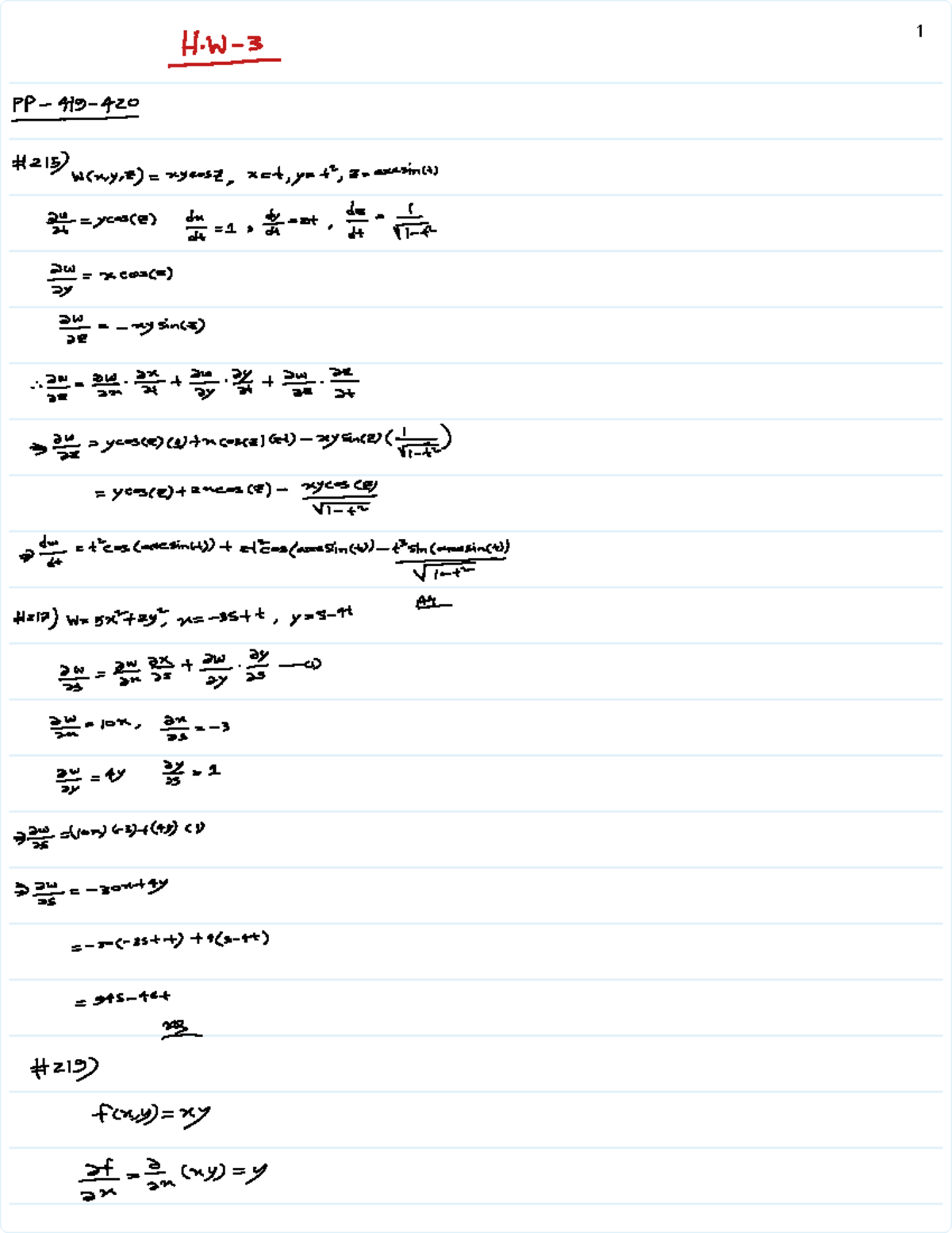 H.W-3 Calc-III - assignment - MAT 203 - Studocu
