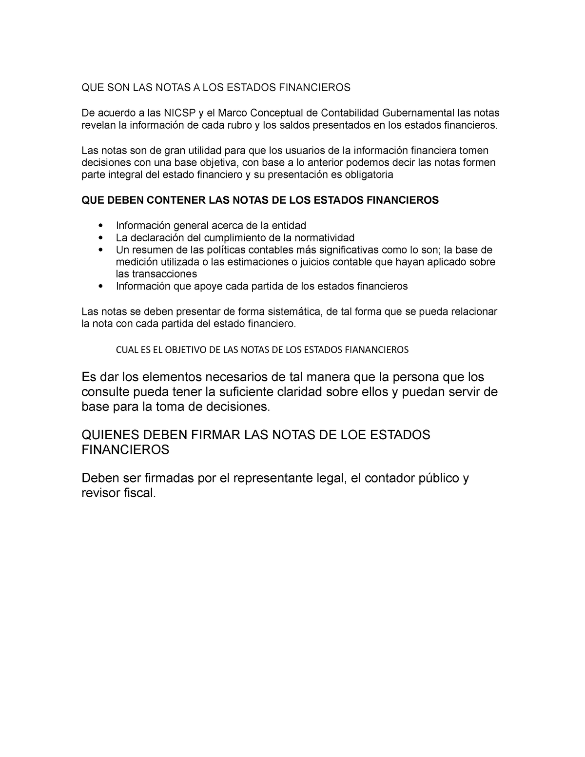 Que Son Las Notas A Los Estados Financieros Que Son Las Notas A Los