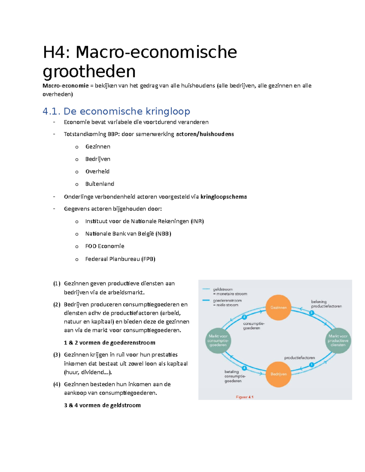 Samenvatting Economie - H4: Macro-economische Grootheden Macro-economie ...