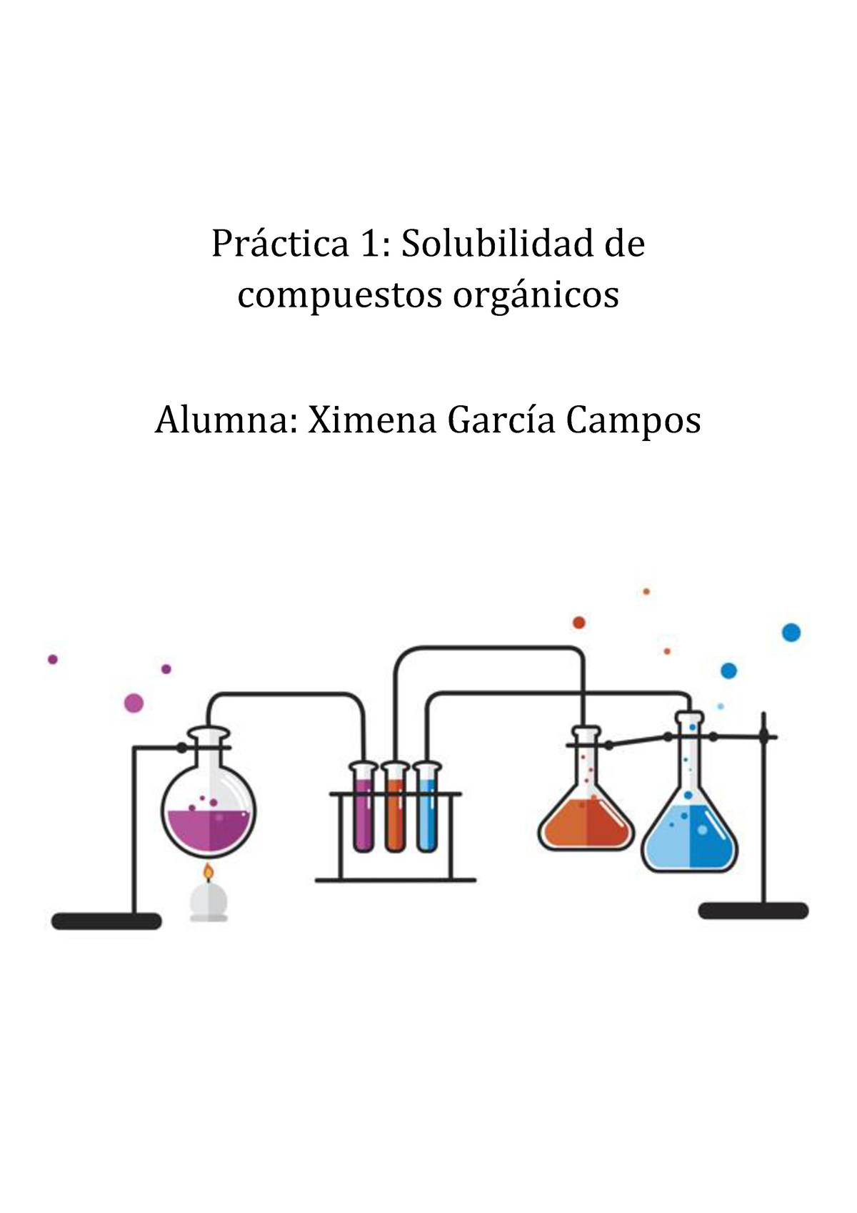 Pr Ctica 1 Solubilidad De Compuestos Org Nicos - Pr·ctica 1 ...