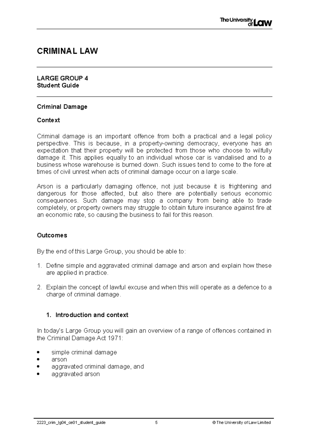 Criminal LAW LG04 - LG04 - CRIMINAL LAW LARGE GROUP 4 Student Guide ...