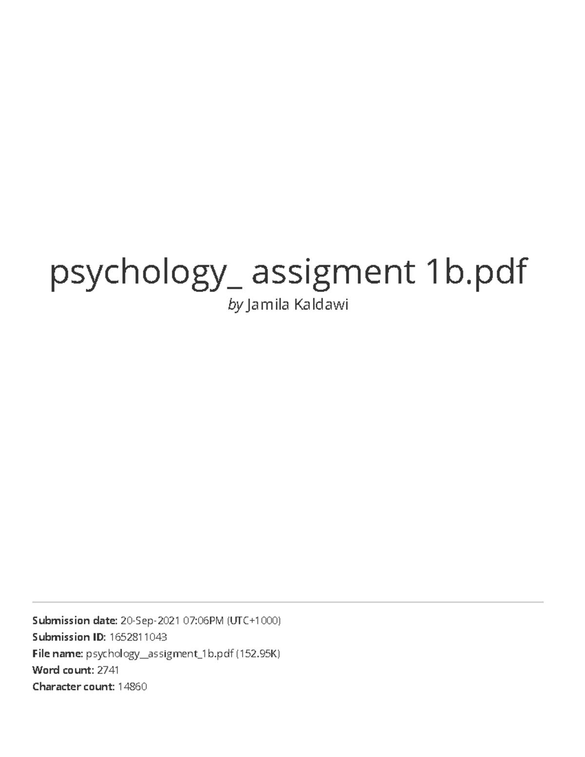 Psychology assigment 1b Teacher Comments pdf - psychology_ assigment 1b ...