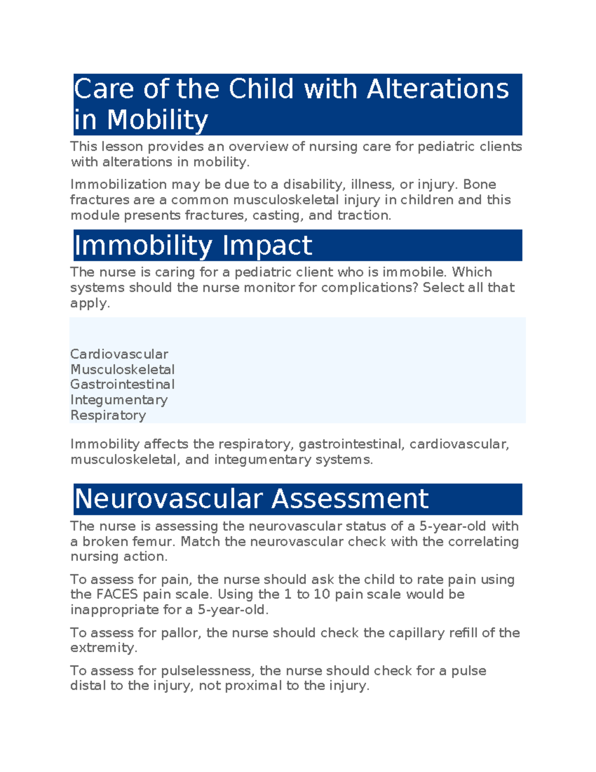 NR 328 Peds Edapt Week 7 - Care Of The Child With Alterations In ...