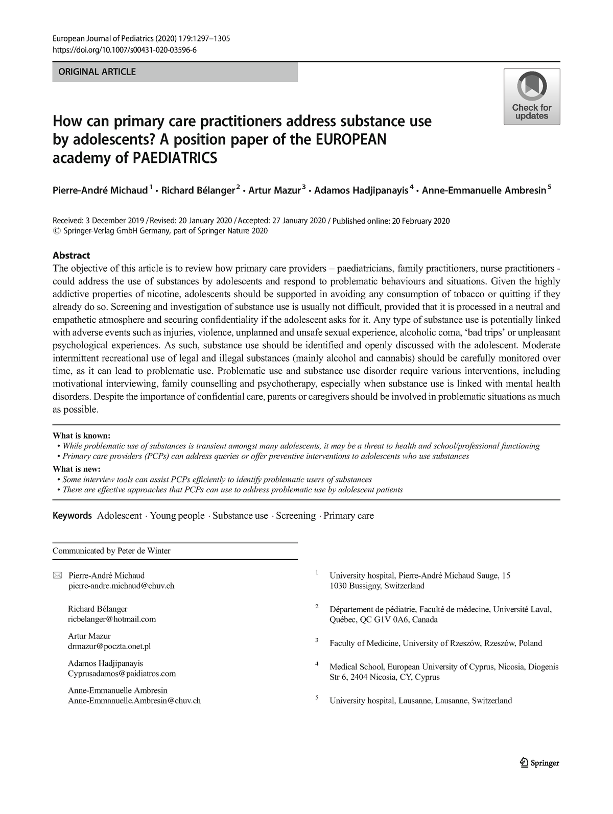 How Can Primary Care Practitioners Address Substance Use By Adolescents ...