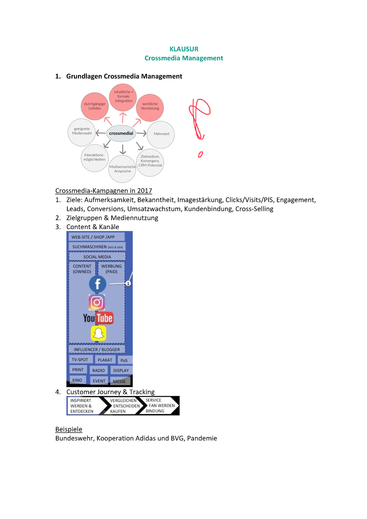 Klausur - KLAUSUR Crossmedia Management Grundlagen Crossmedia ...