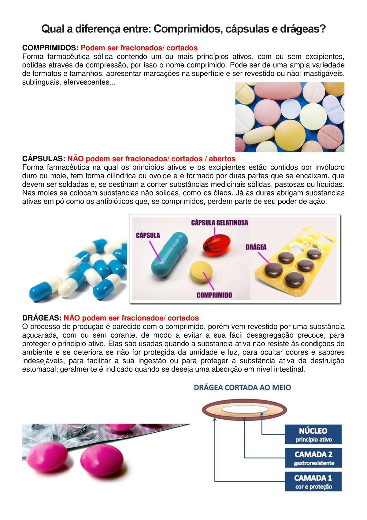 Qual A Diferen Ã§a Entre Comprimidos Dr Ã¡geas C Ã¡psulas 2 - Qual A ...