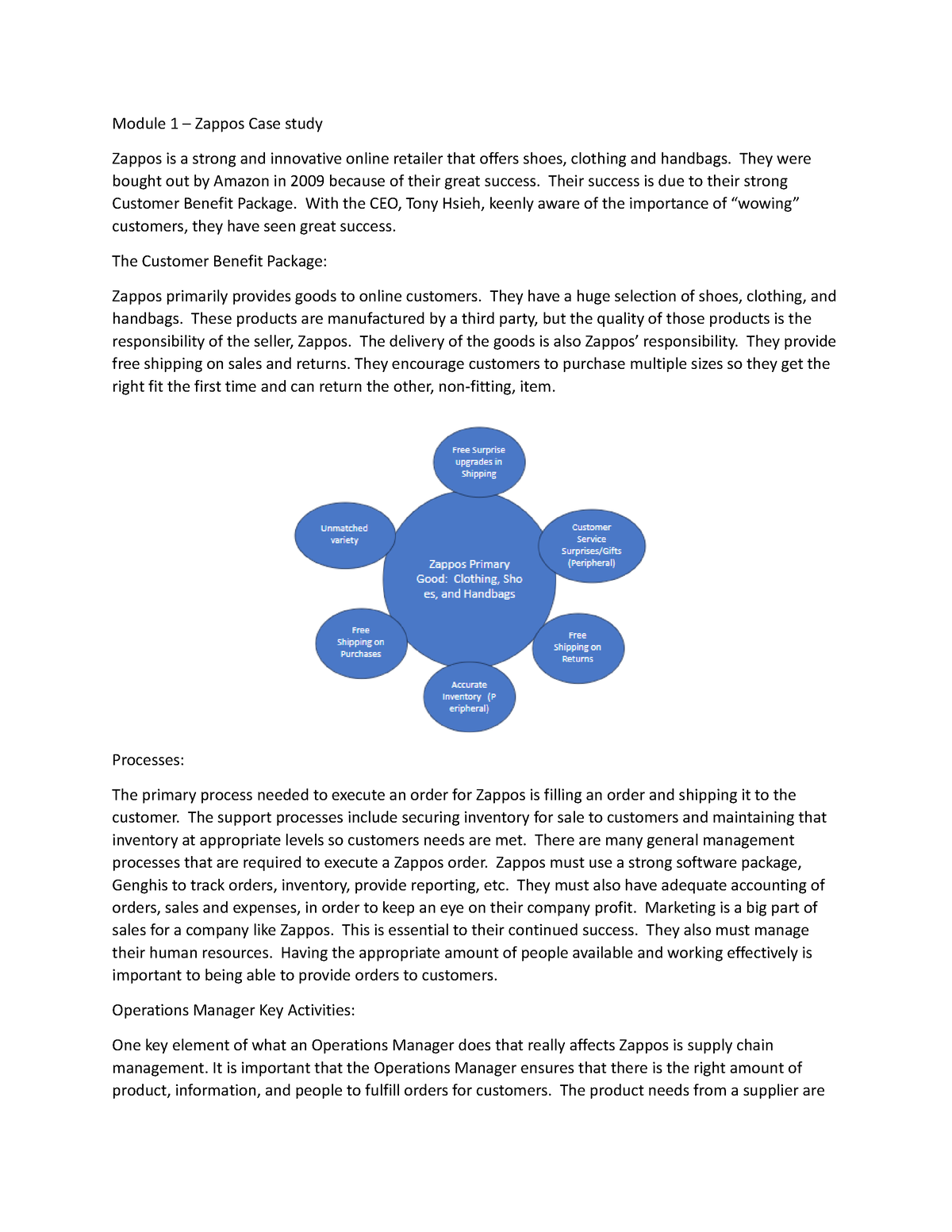 zappos case study operations management