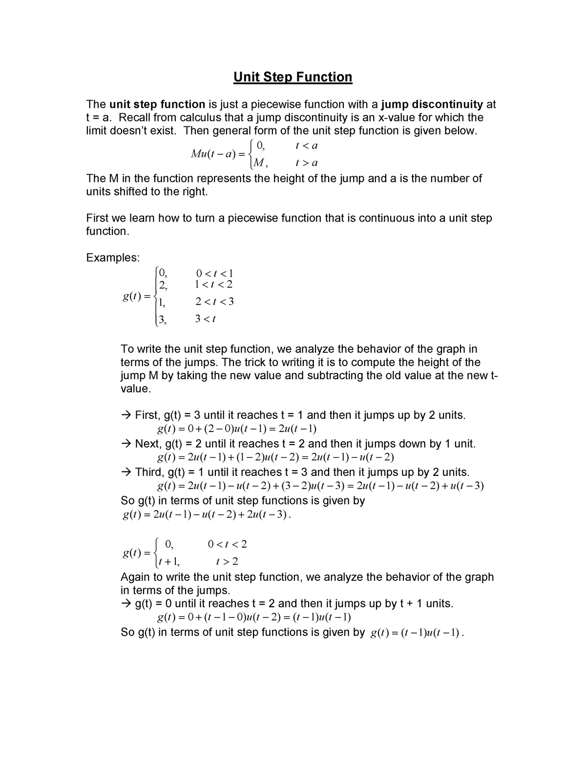 unit-step-function-studocu