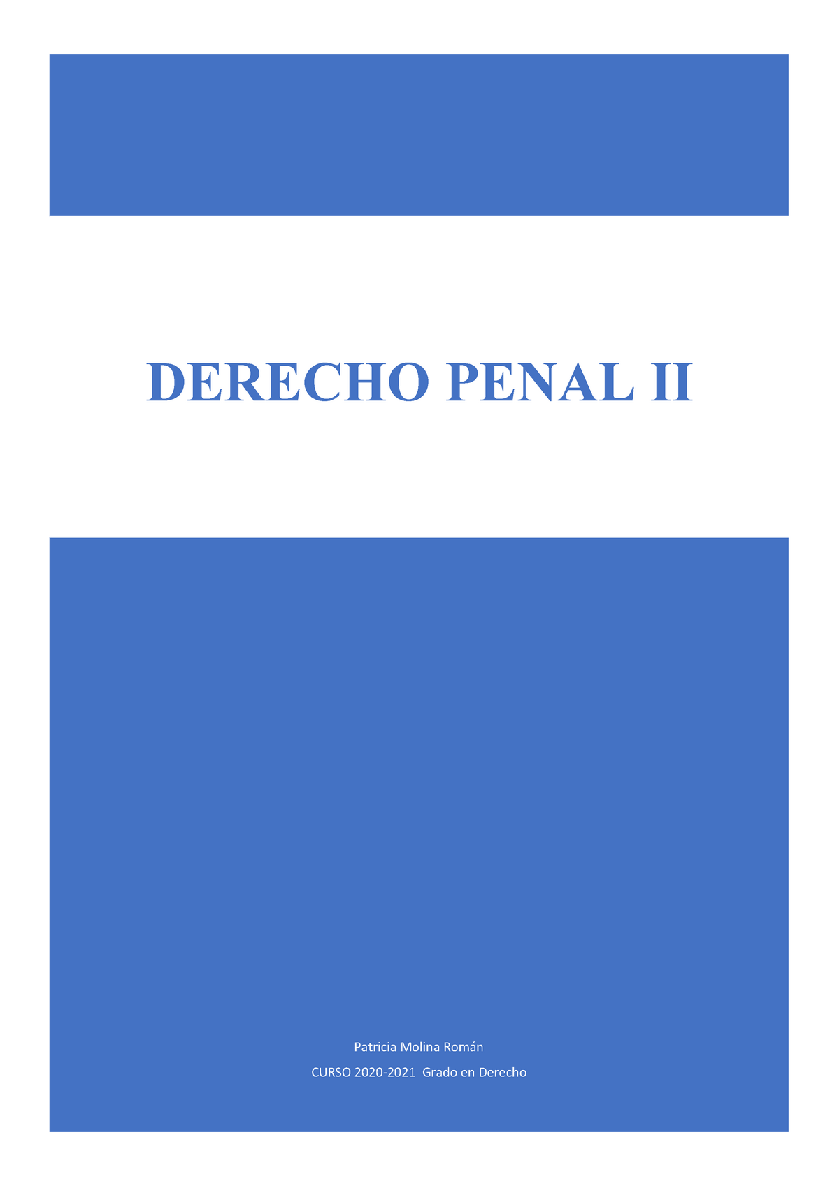 Apuntes Derecho Penal Ii Warning Tt Undefined Function Patricia Molina Rom N Curso