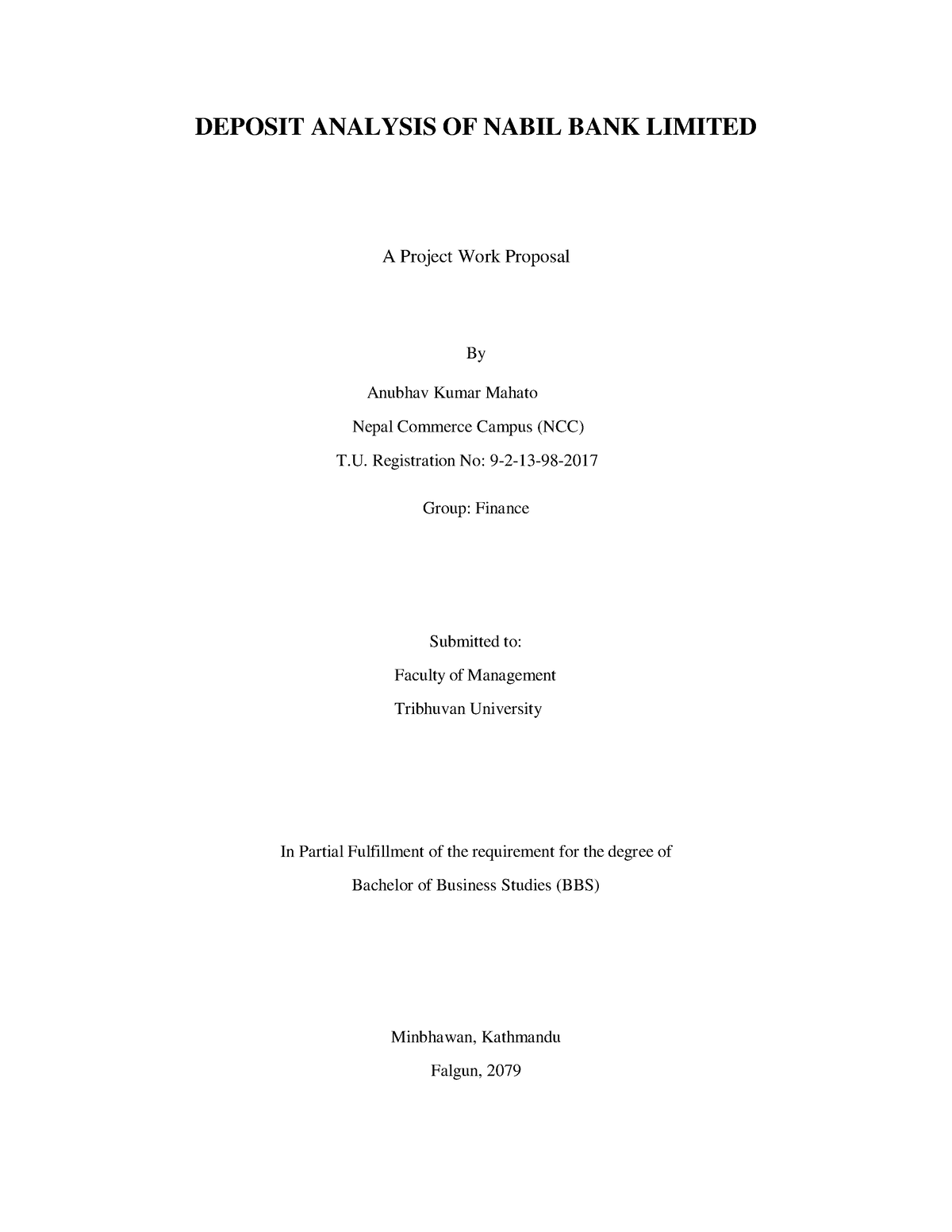 thesis on financial analysis of nabil bank