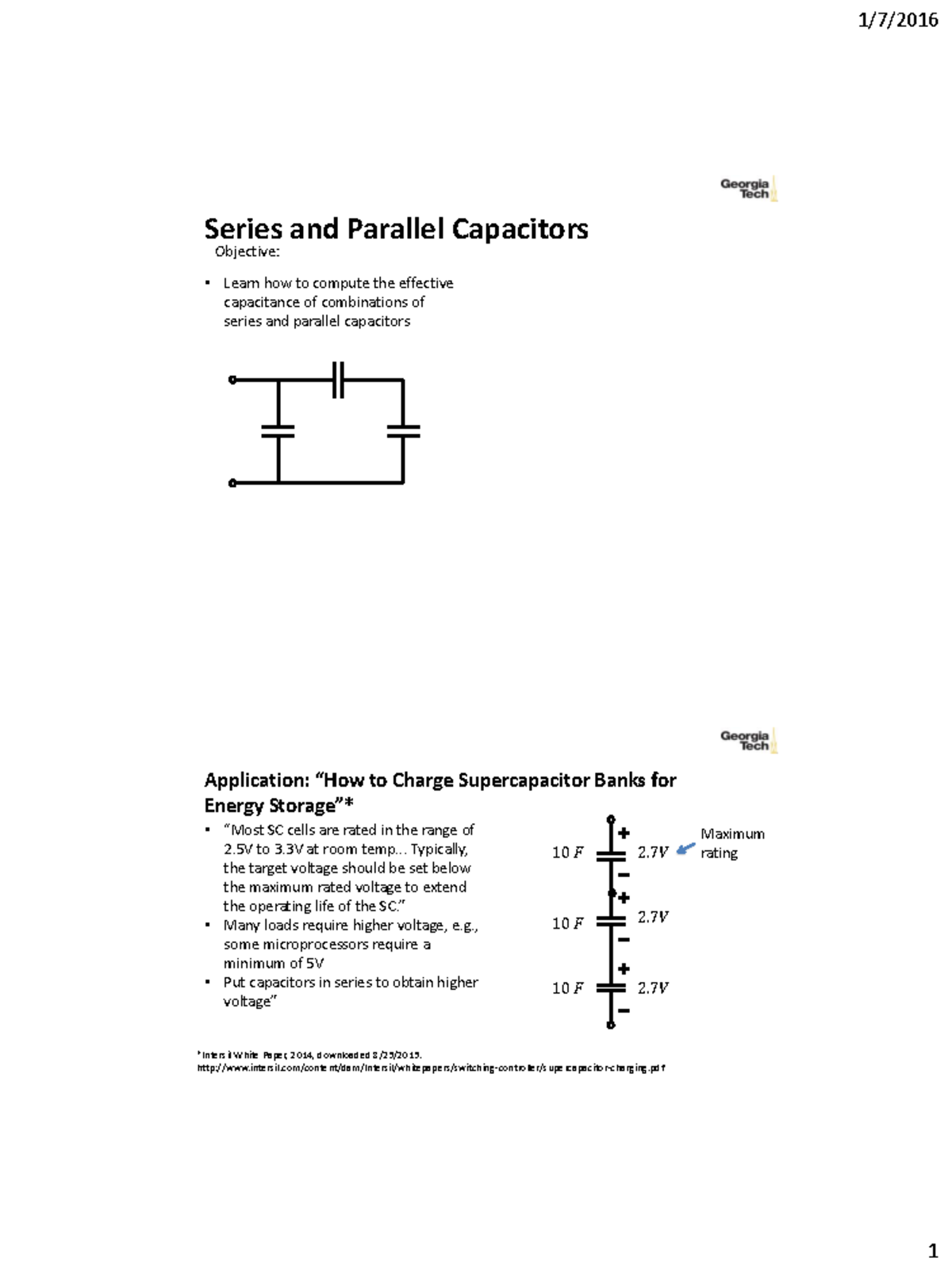 LC1 M3Lesson 3 LC1 M2lesson 11 Series and Parallel Capacitors
