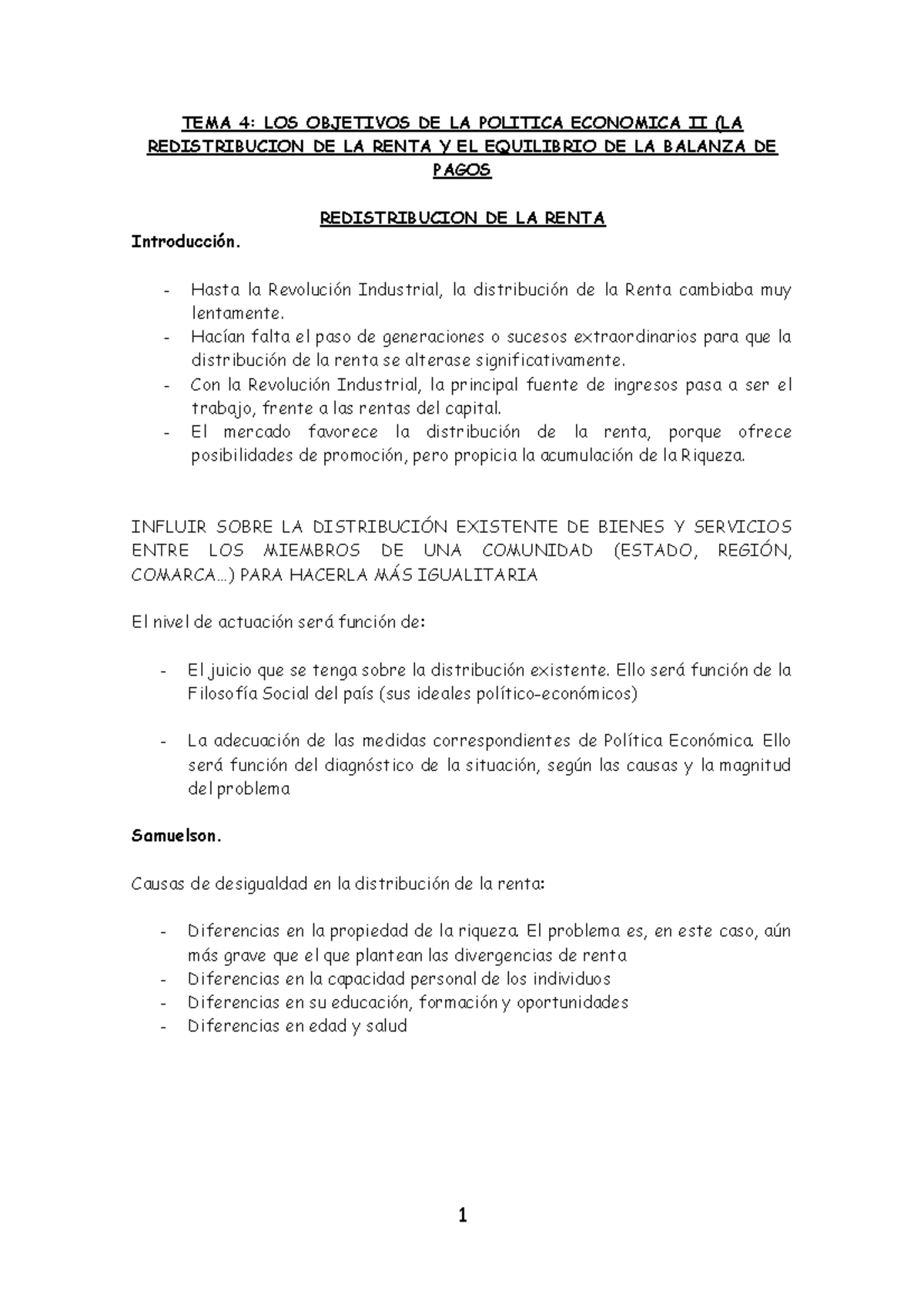 Tema 4 Los Objetivos de La Política Económica II TEMA 4 LOS OBJETIVOS DE LA POLITICA Tema 4 Los Objetivos de La Política Económica II TEMA 4 LOS OBJETIVOS DE LA POLITICA