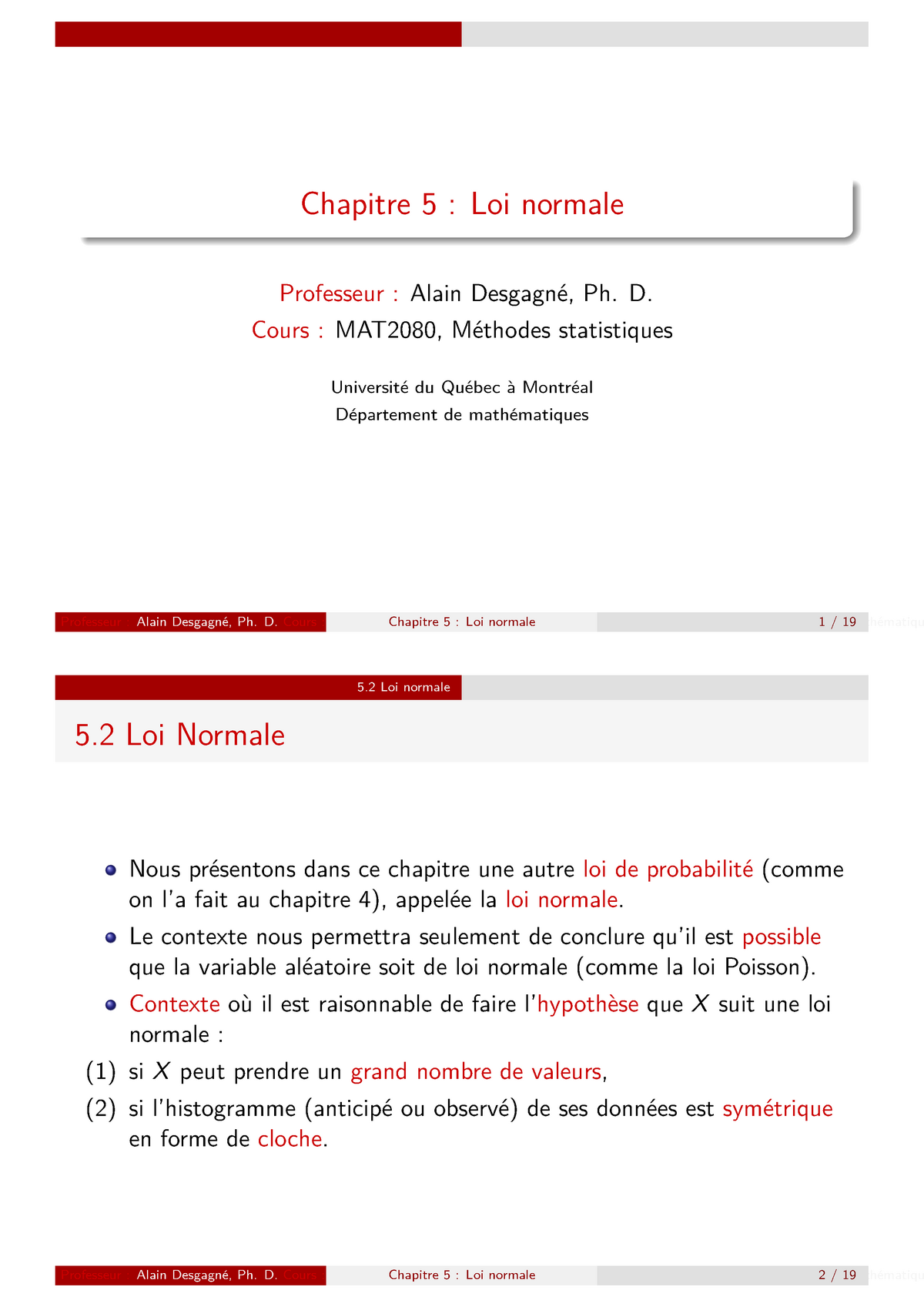 Notes De Cours Chapitre 5 MAT2080 H21 - MAT2080 - UQAM - Studocu