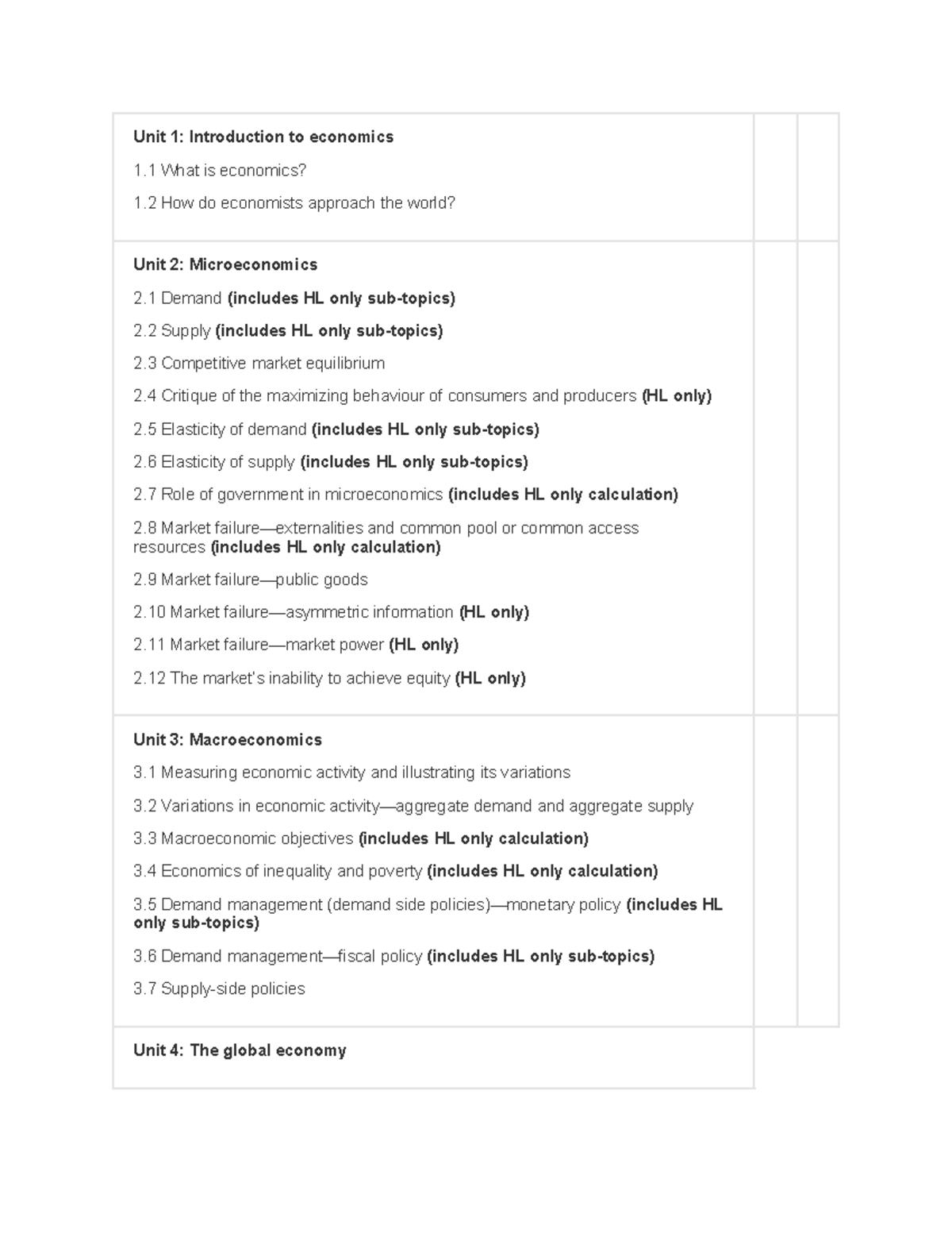 IB Econ Curriculum - helps - Unit 1: Introduction to economics 1 What ...